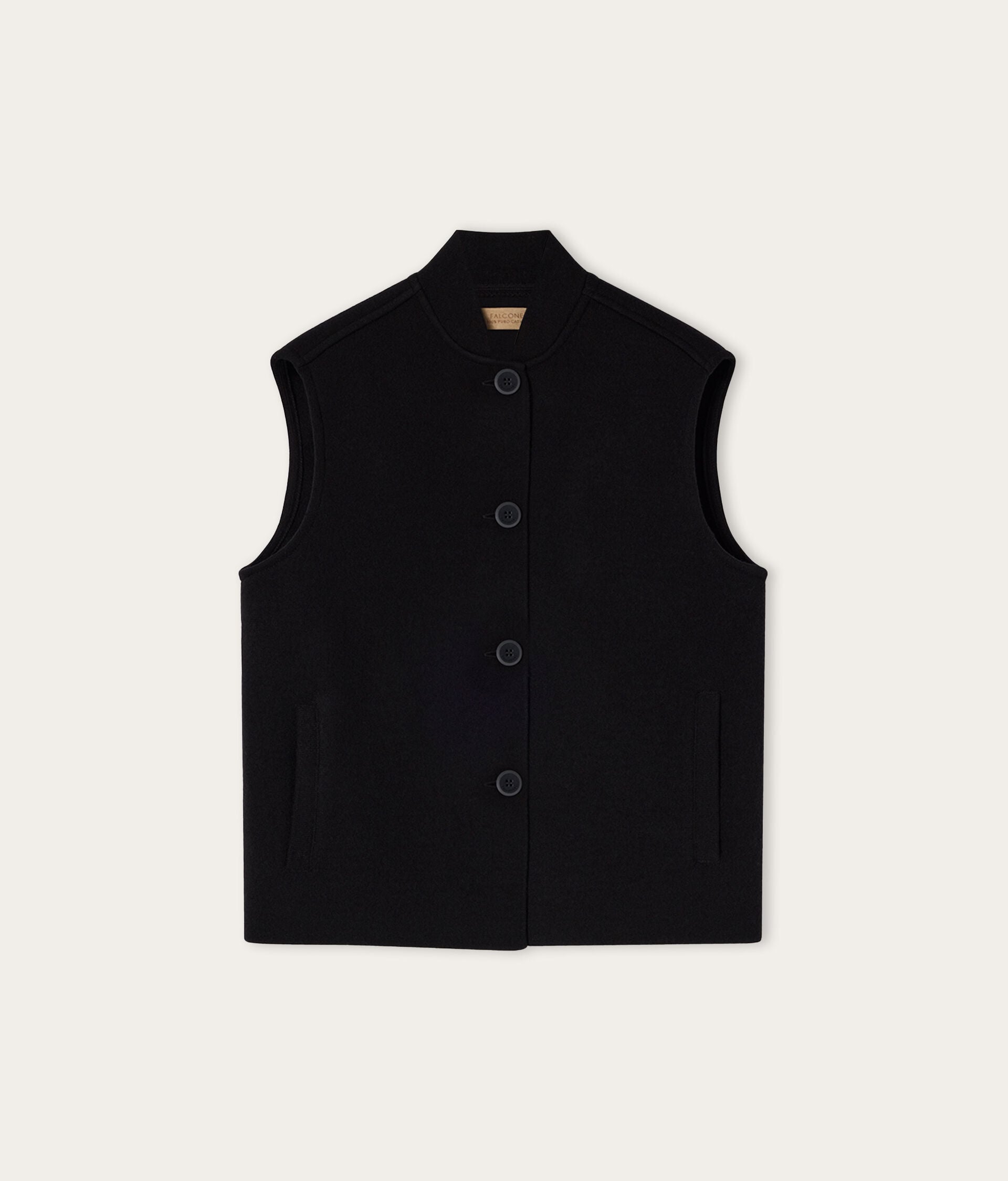 Gilet sans manches à boutons en cachemire ultra-doux