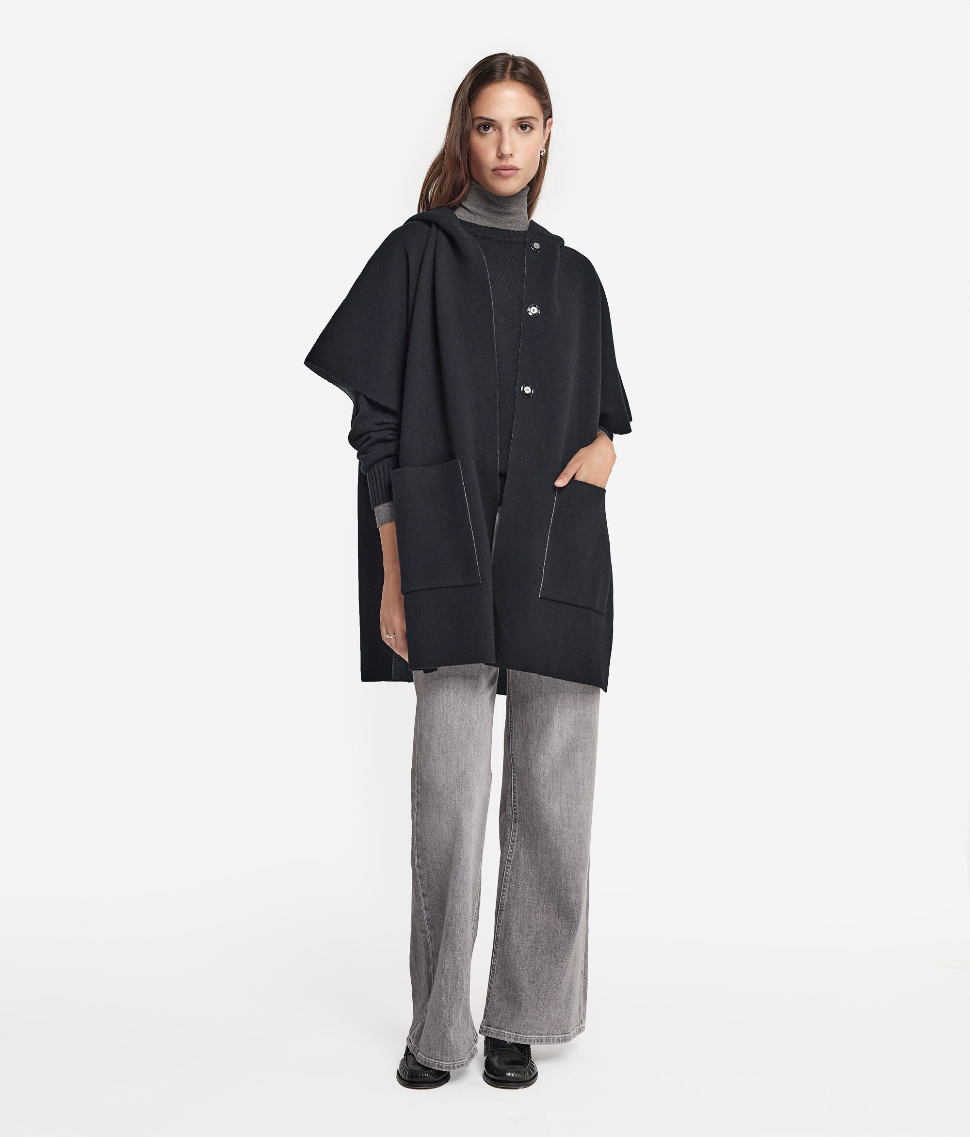 Cappa con Cappuccio in Cashmere