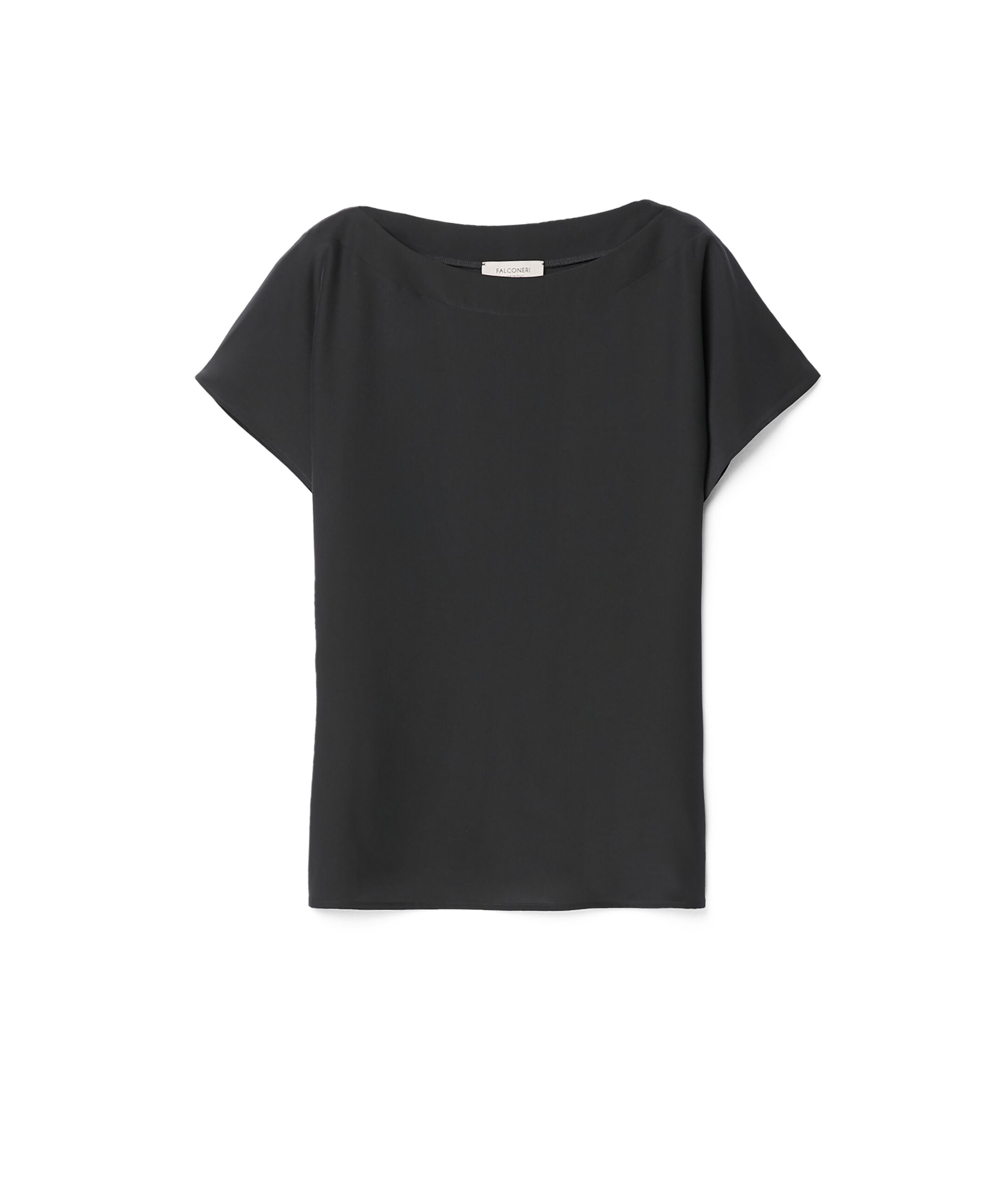 Silk and Modal Boatneck T-shirt