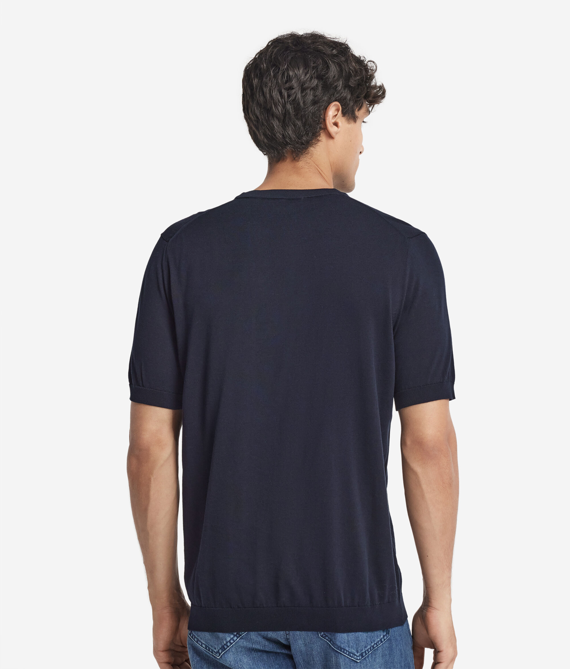 T-shirt à col rond et manches courtes en coton frais