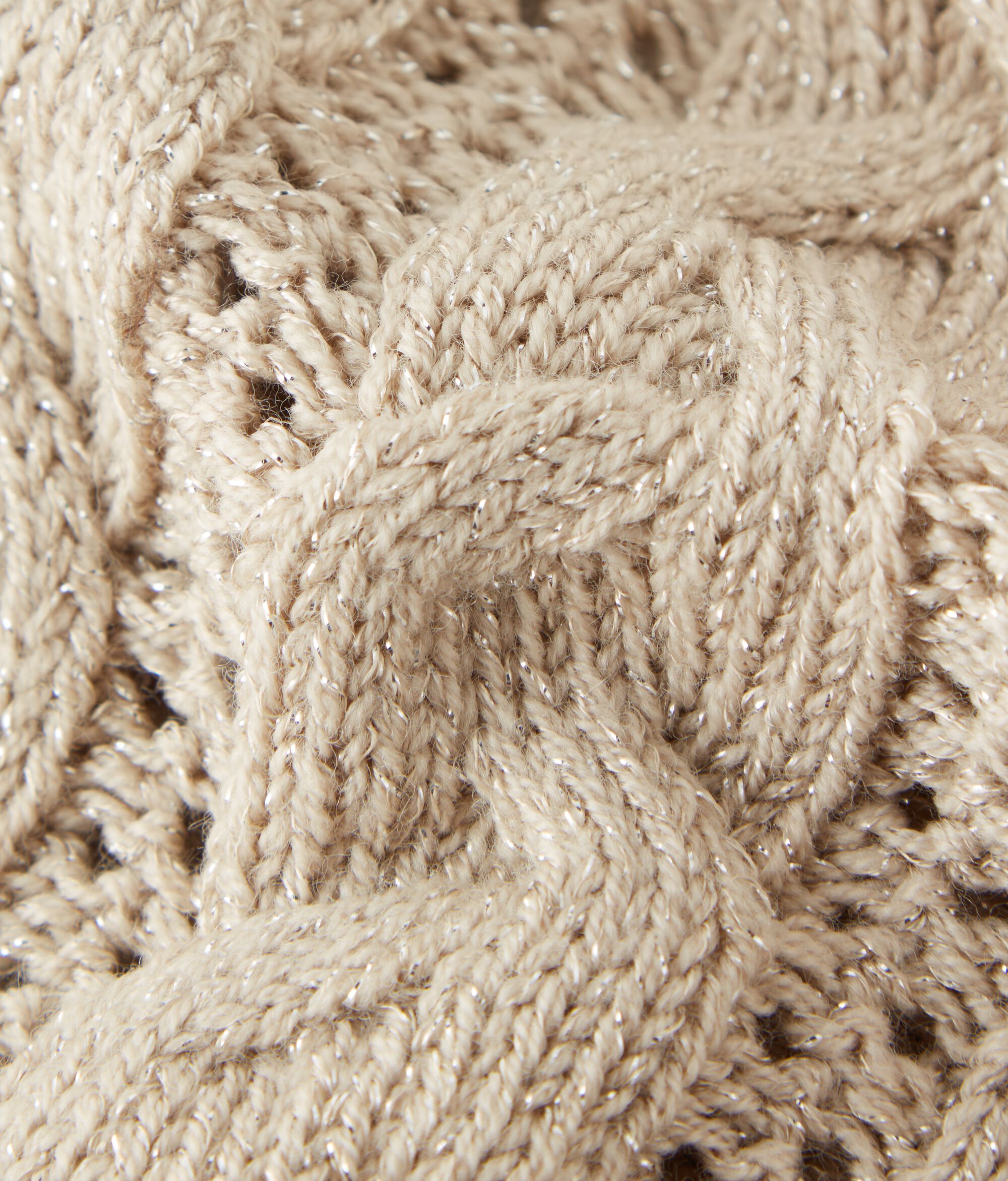 Шарф-снуд с «косами» из шерсти с эффектом ламе