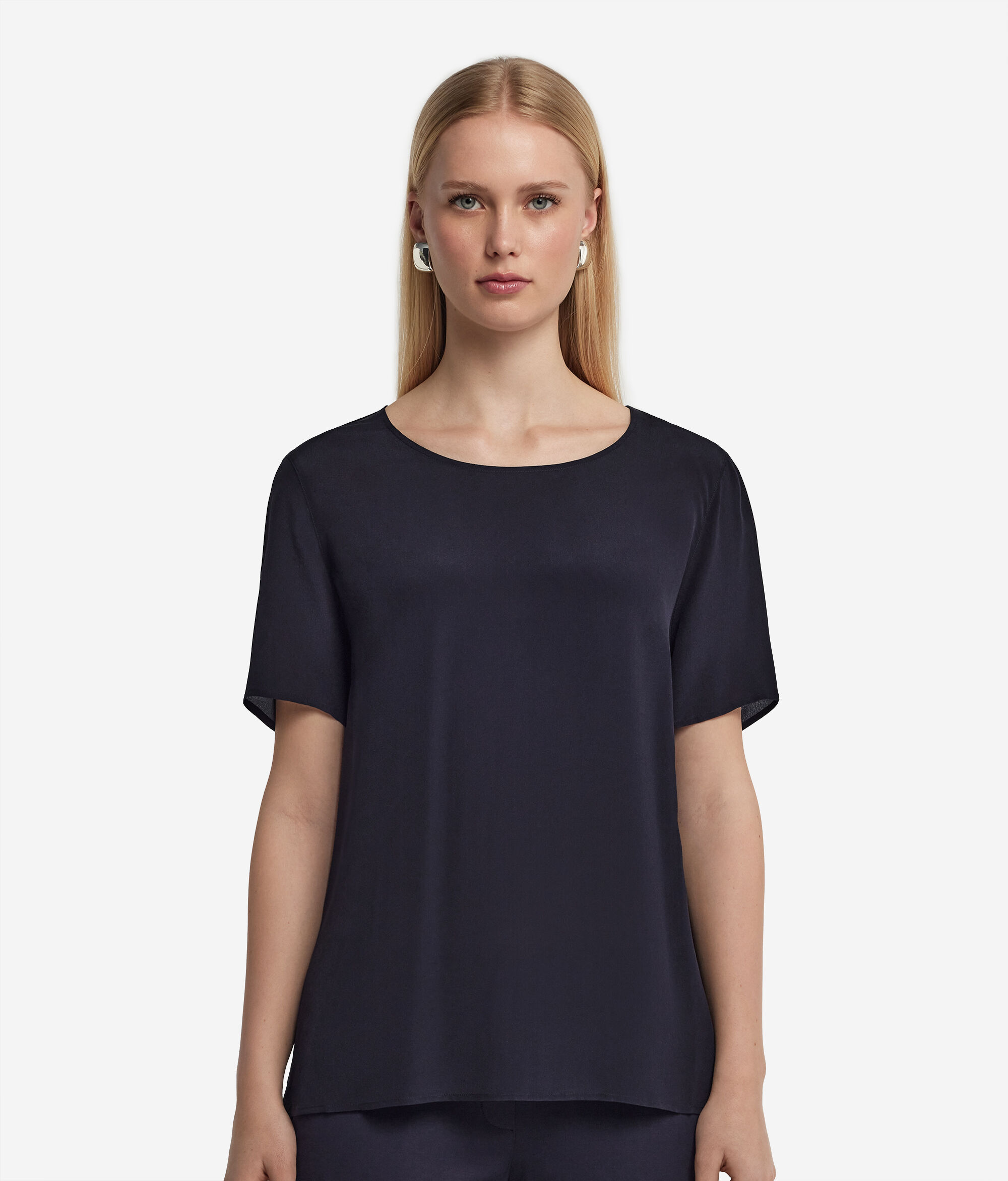 T-shirt Girocollo in Seta