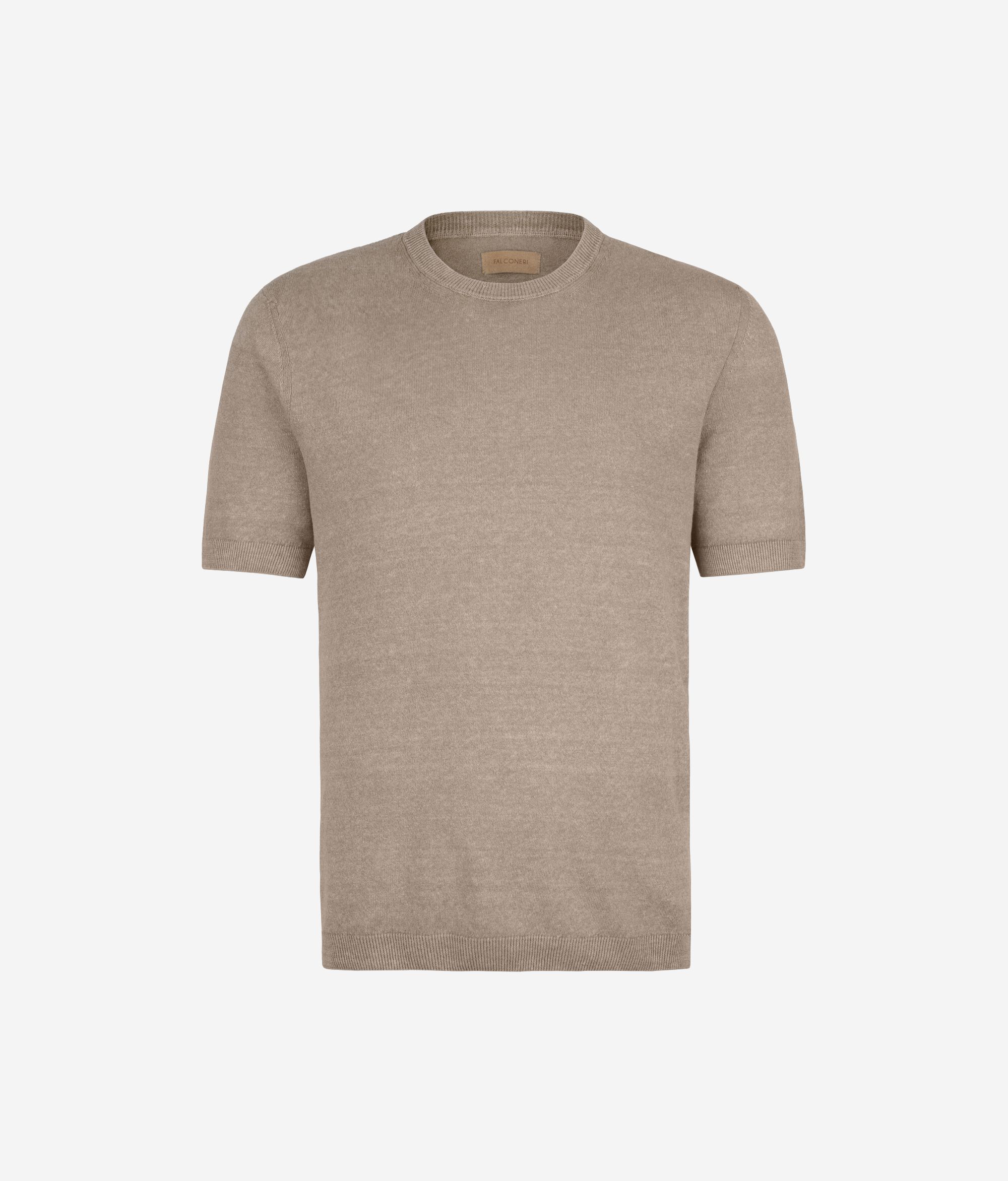 T-Shirt aus Leinen und Baumwolle