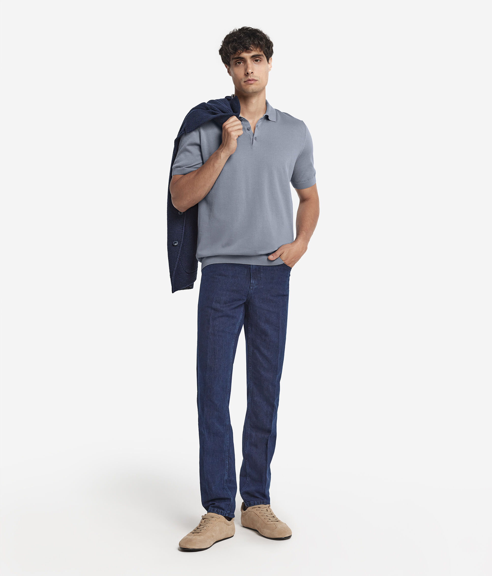 Short-Sleeved Fresh Cotton Polo Shirt
