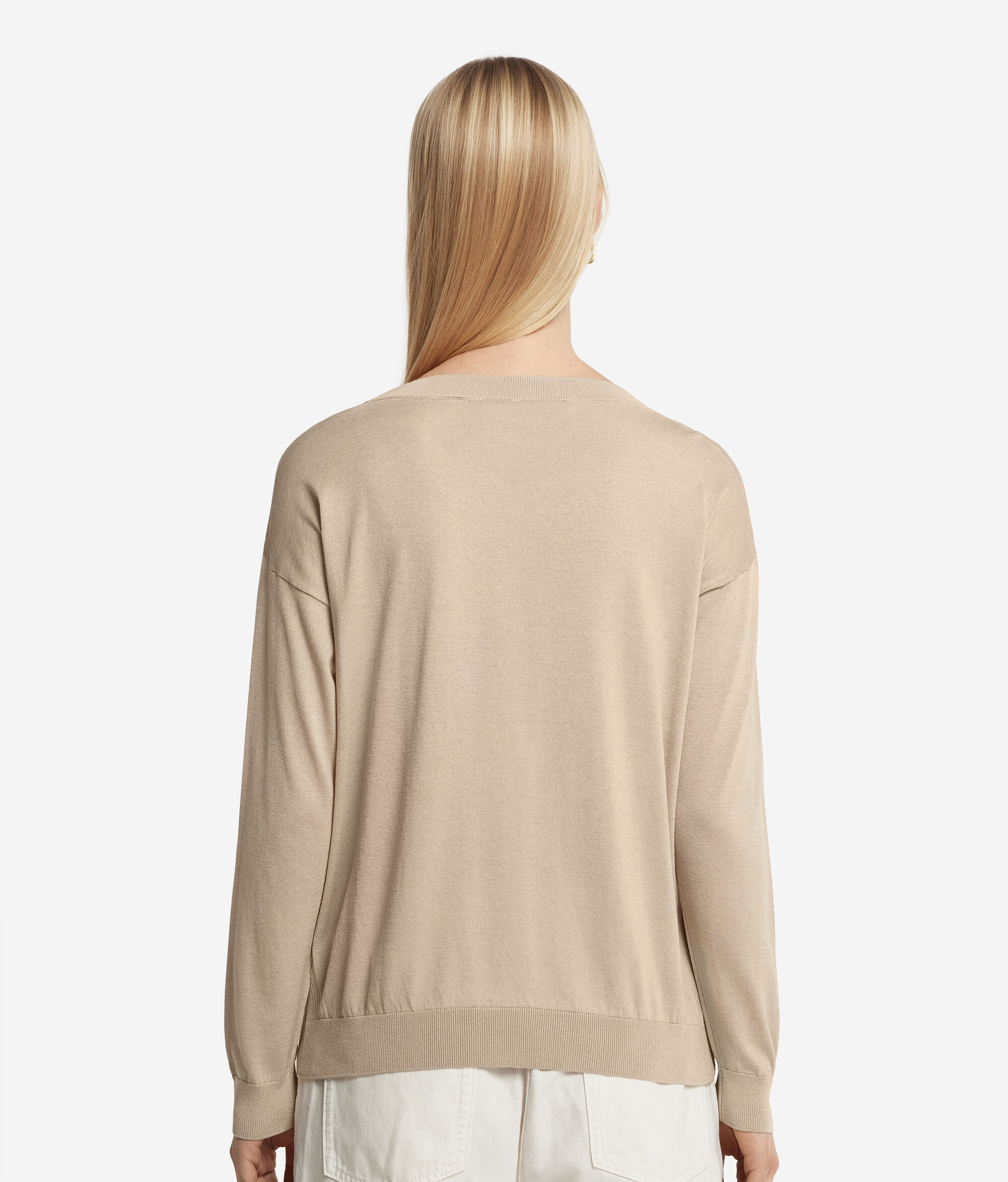 Silk and Cotton Round-Neck Jumper