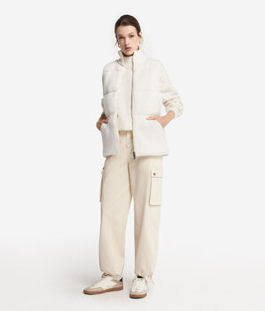 Anorac de plomes sense mànigues de Cashmere tricotat