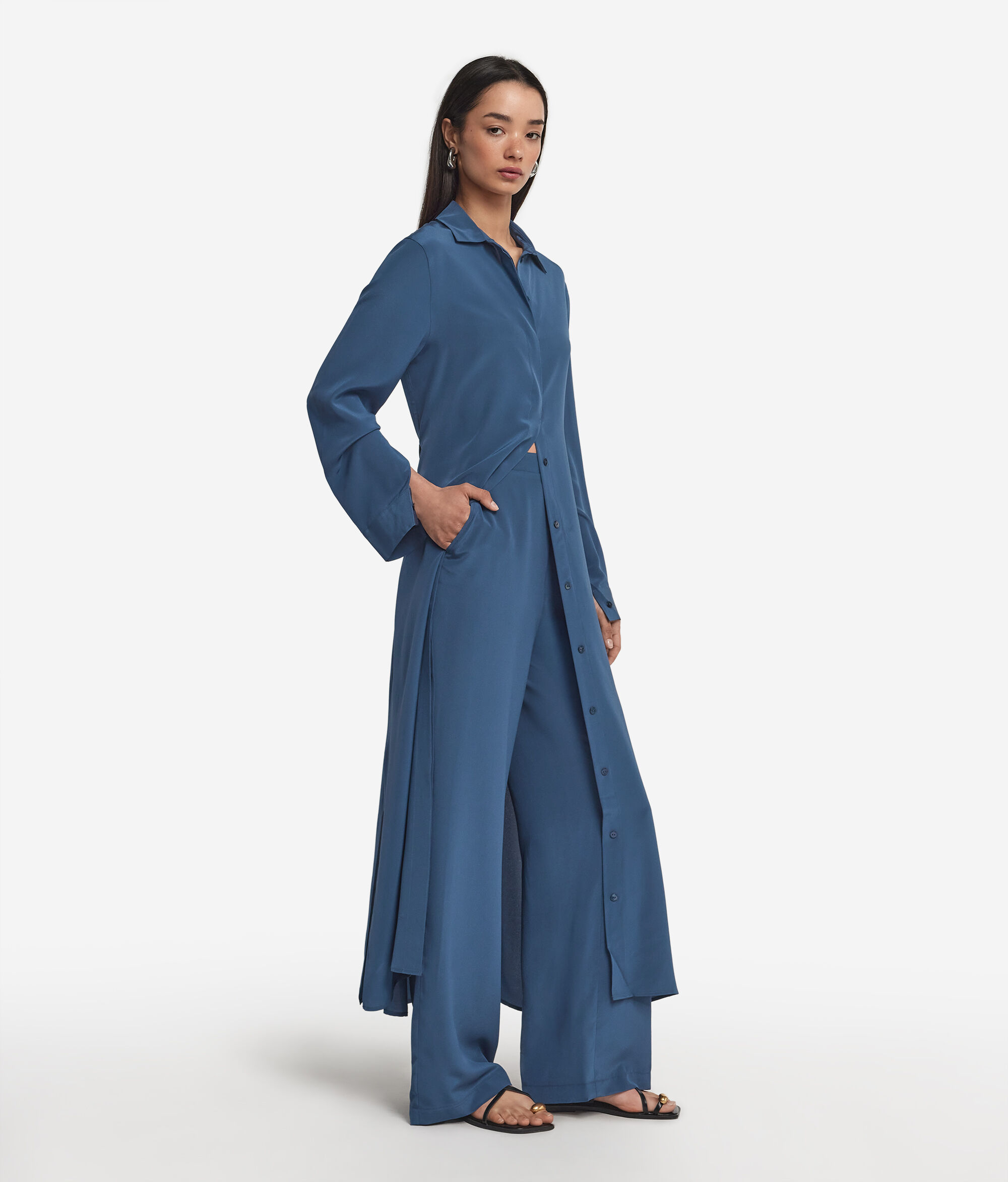 Wide Silk Trousers