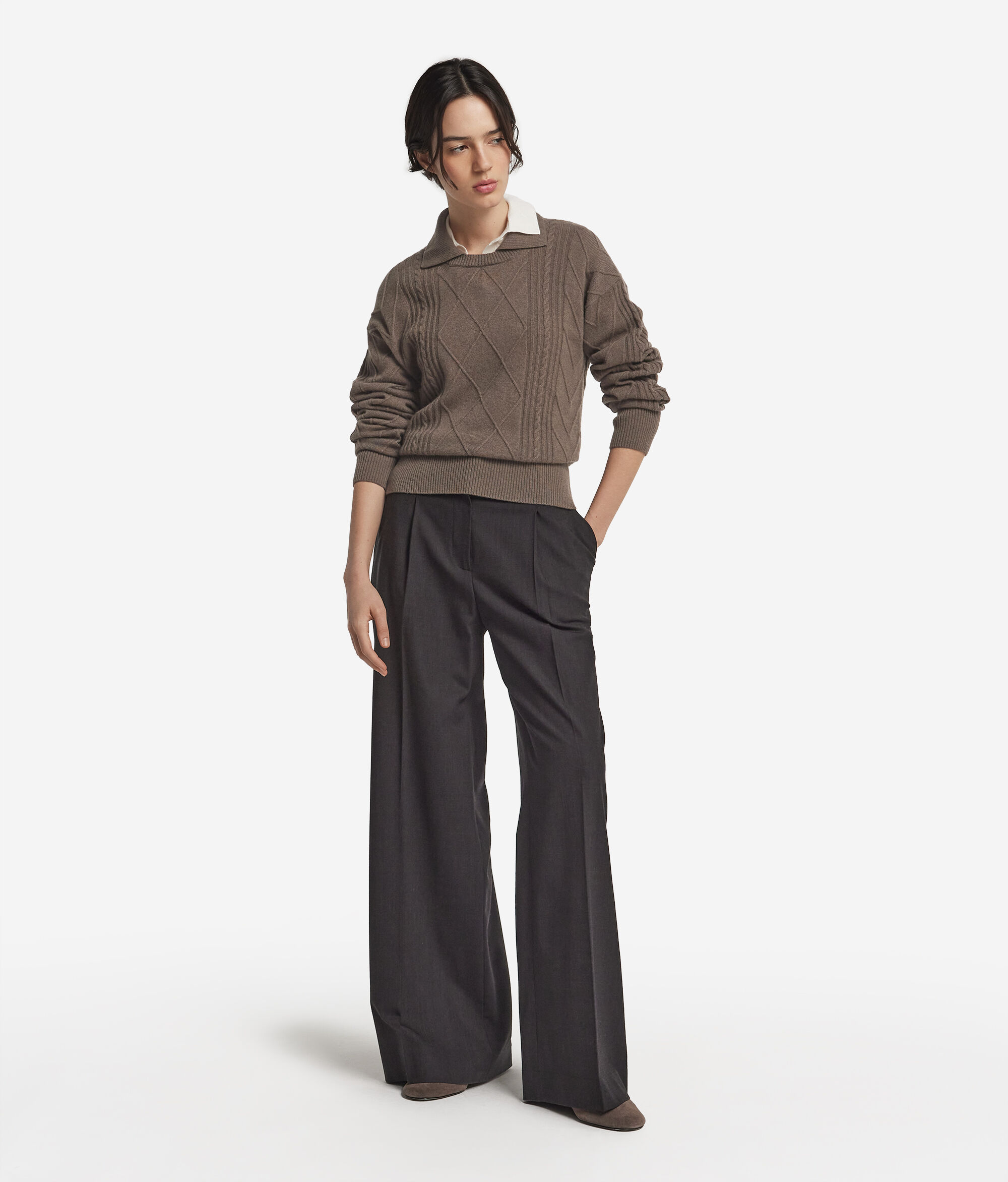 Pull avec col en cachemire ultra-doux