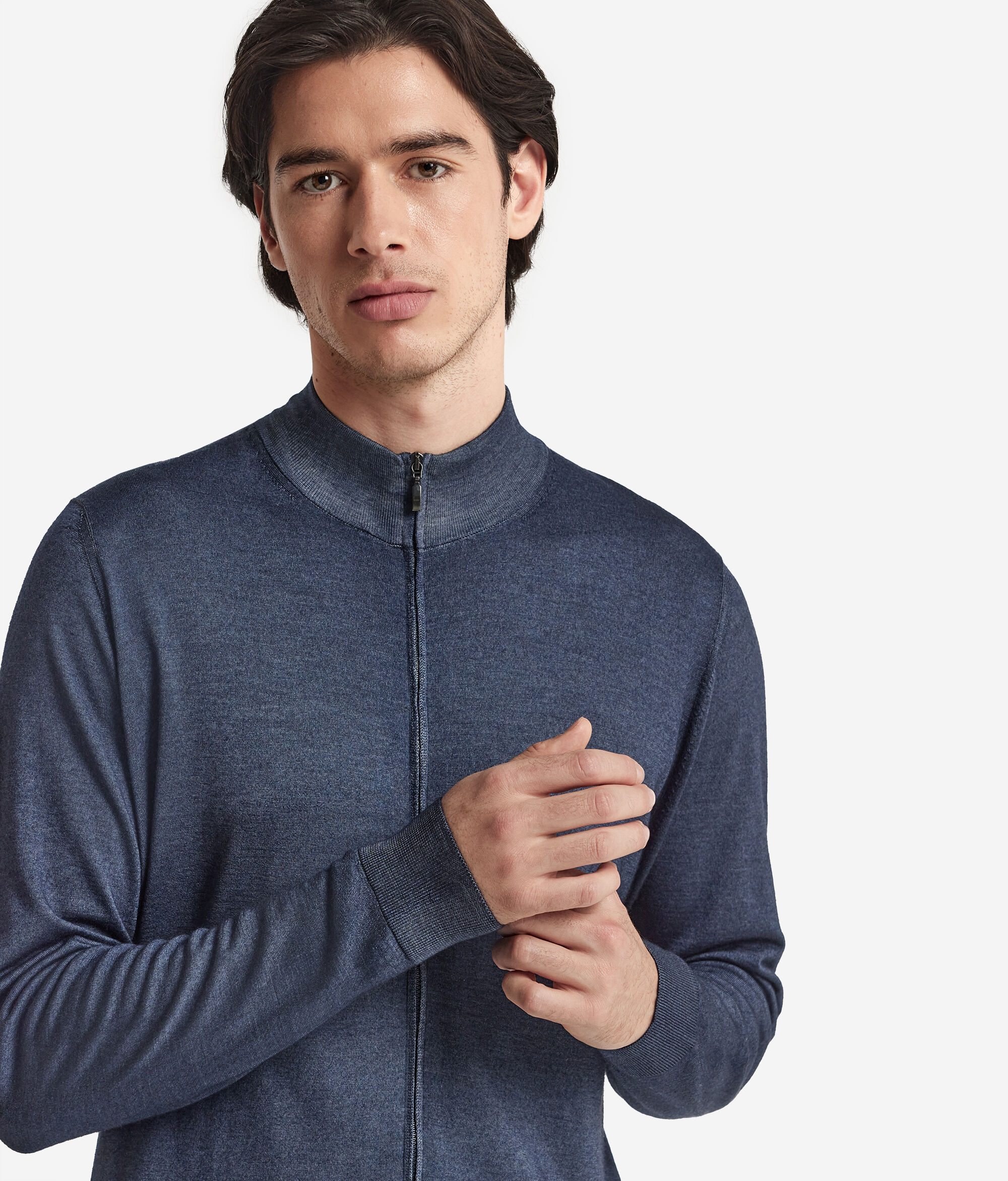 Cashmere Zippered Cardigan