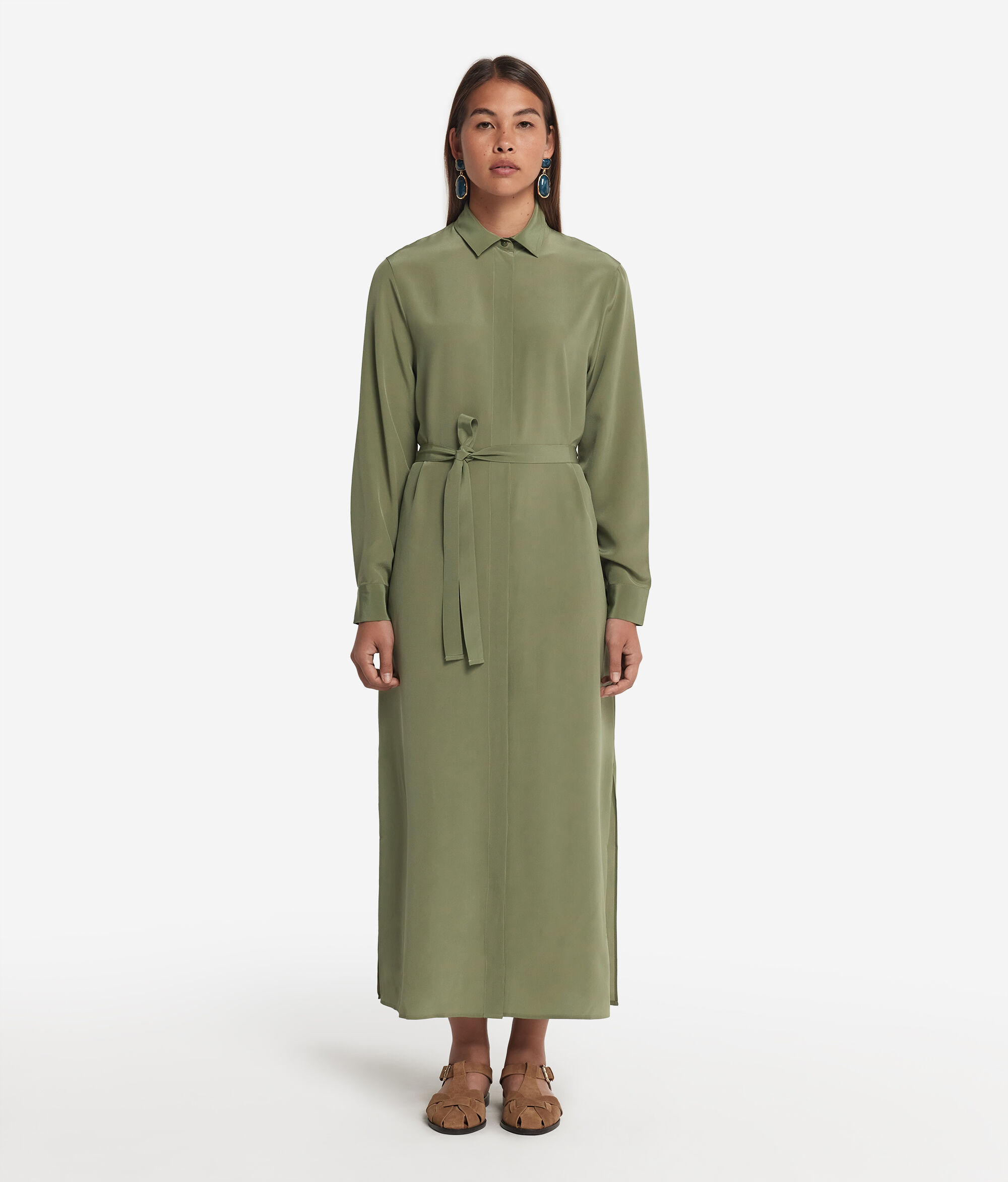 Silk Shirt-Dress