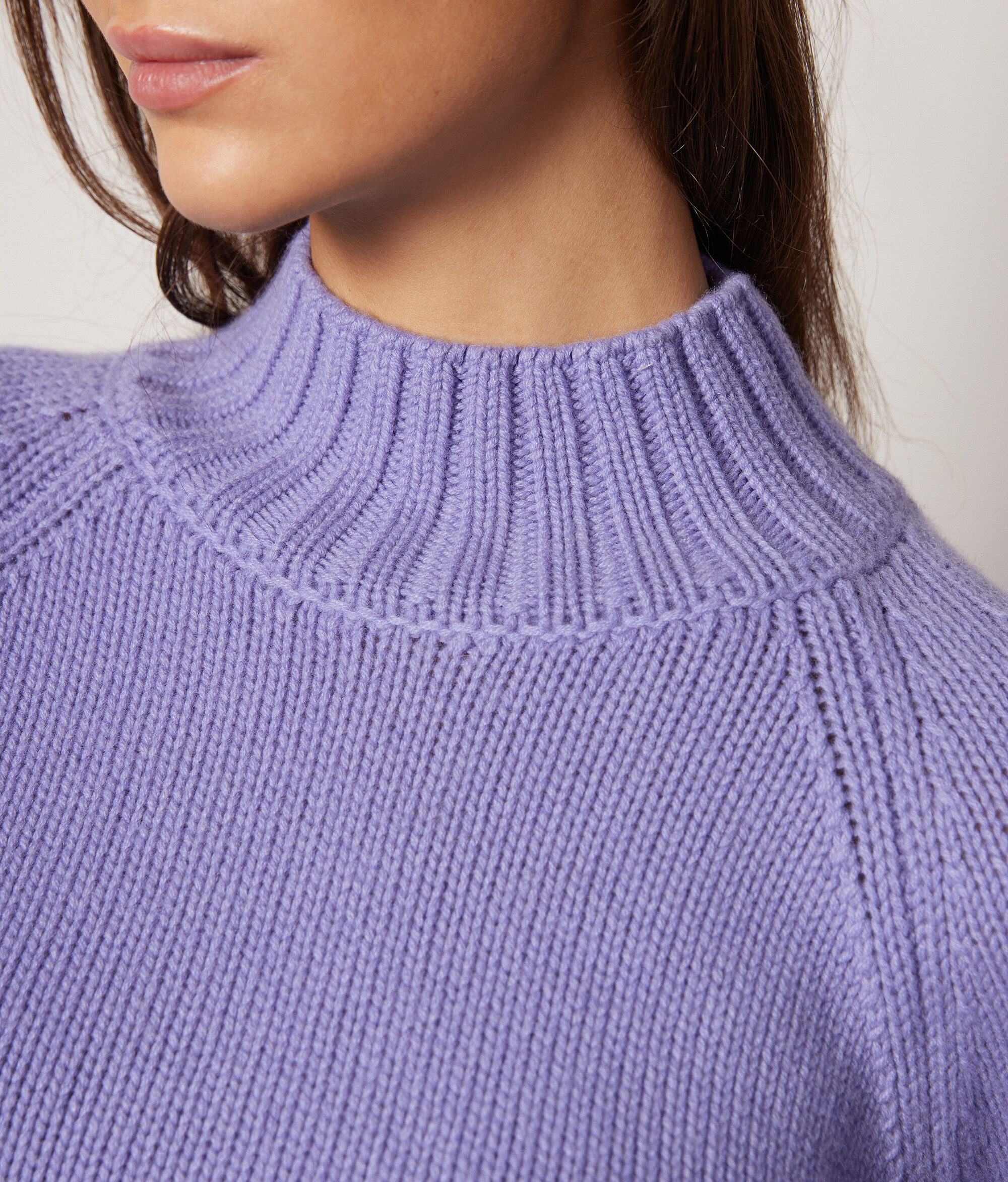 Tricot-Pullover mit Stehkragen aus Kaschmir Ultrasoft