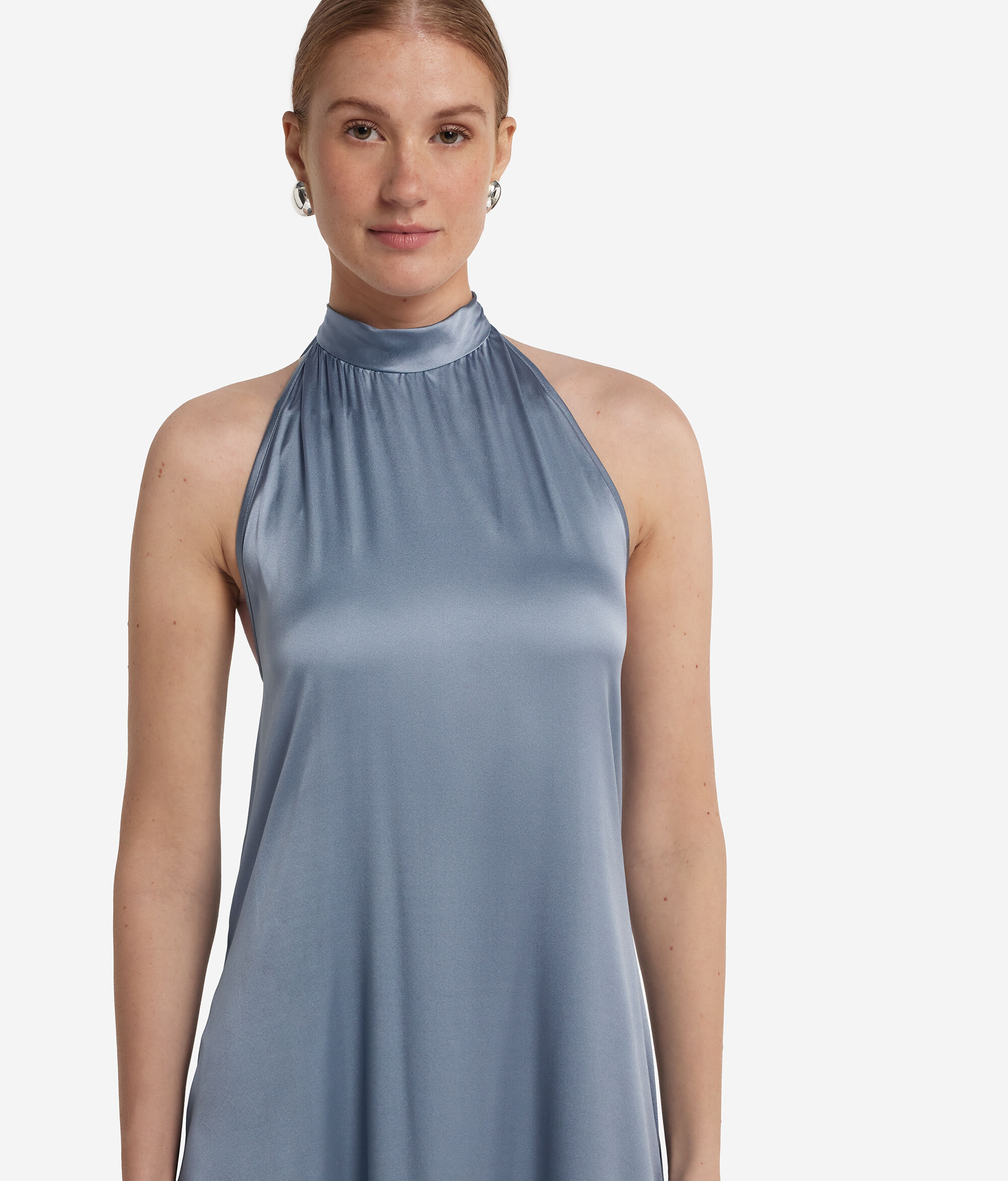 Silk American-Style Neckline Dress