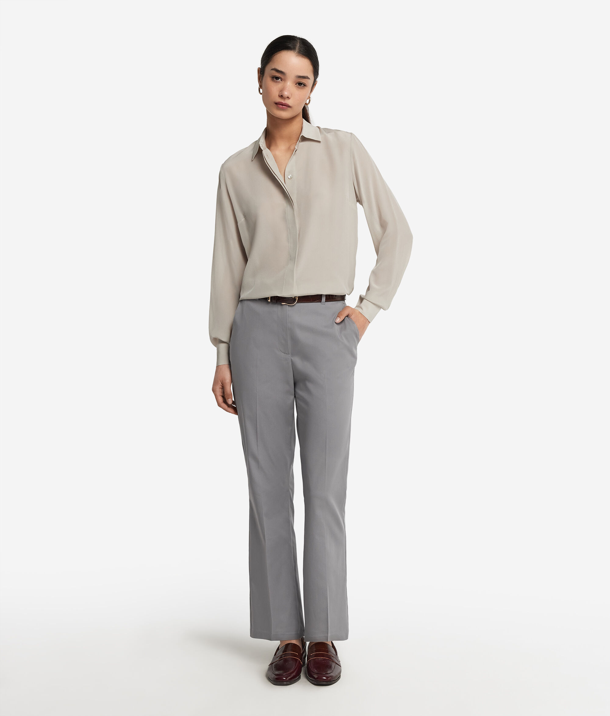 Cotton Fabric Flared Pants