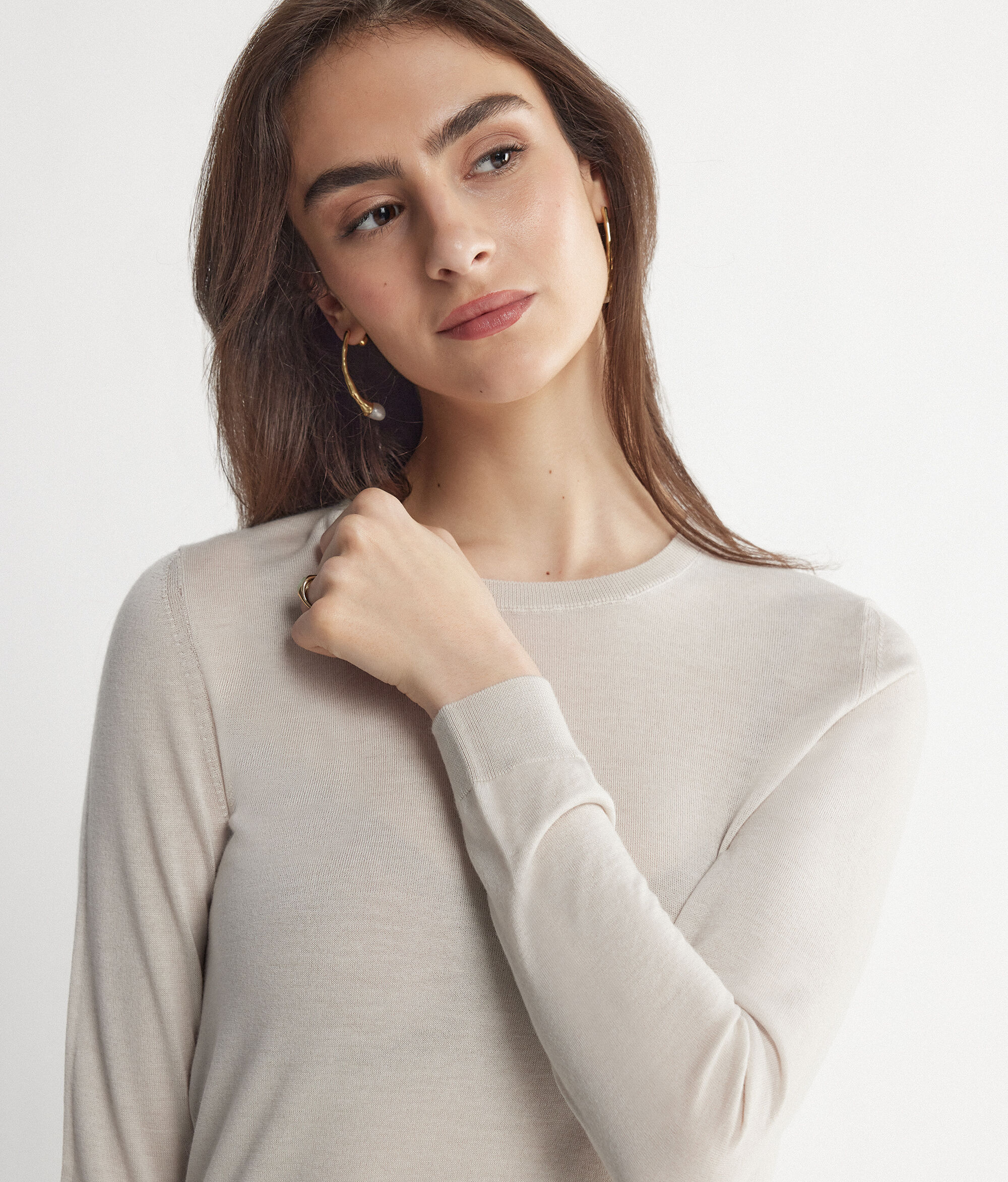 Round-Neck Ultrafine Cashmere Jumper