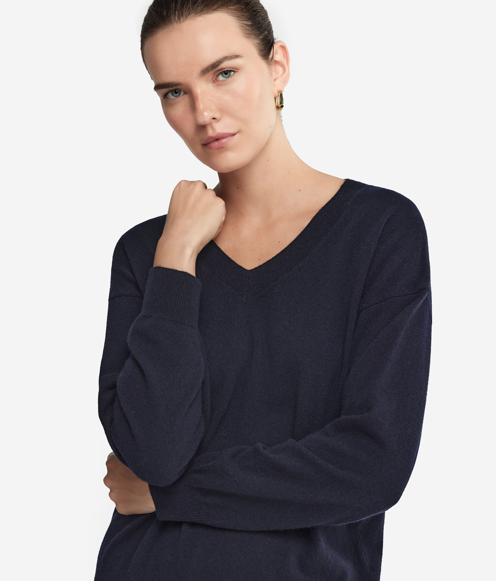Pull à col V en cachemire ultra-doux