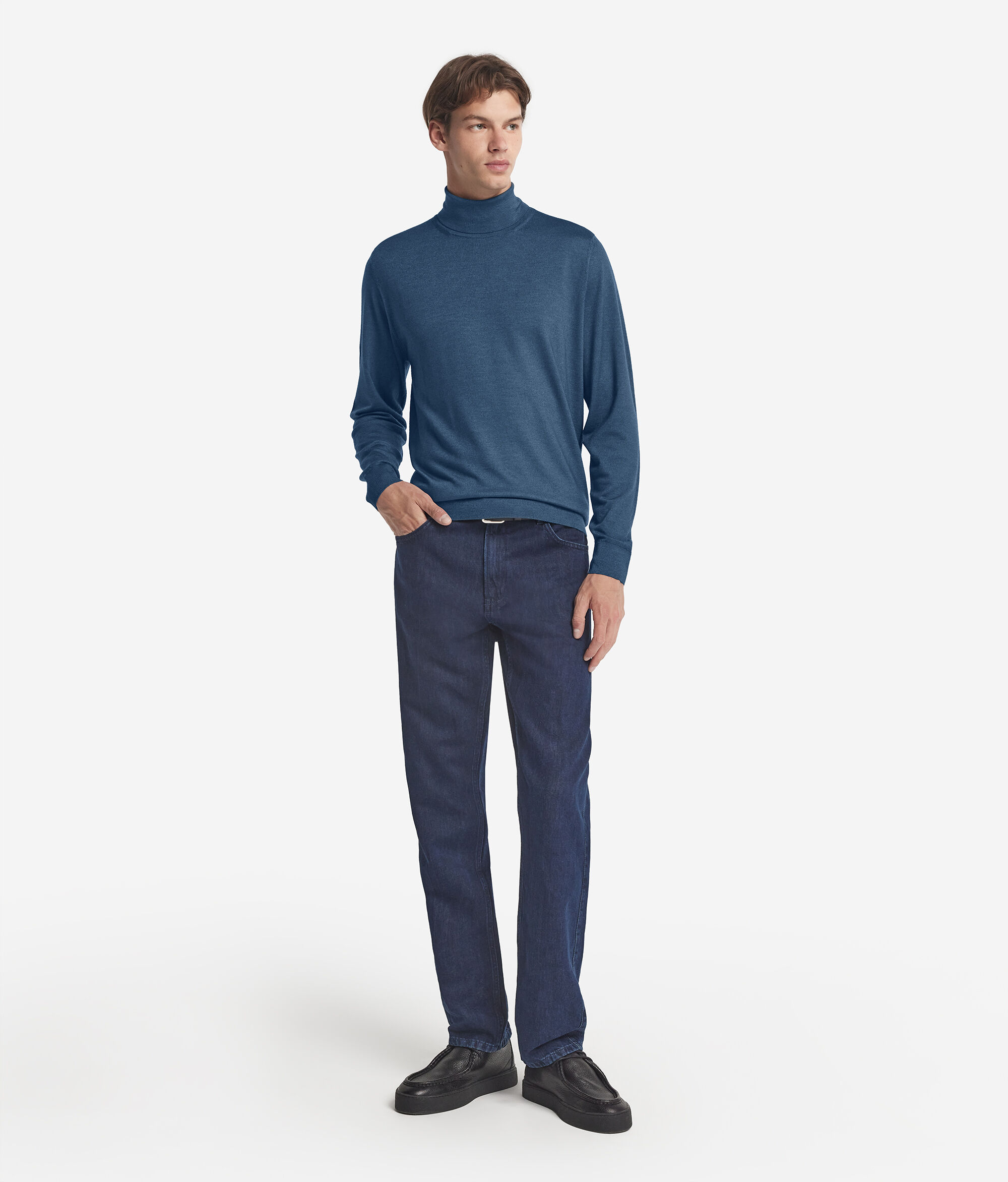 Camisola de Gola Alta em Ultrafine Cashmere