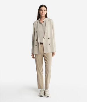 Veste à double boutonnage en cachemire ultra-doux