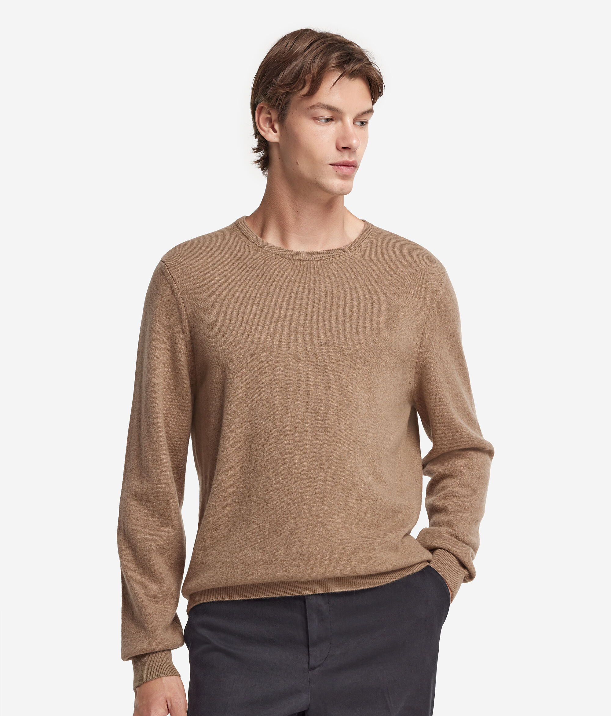 Jersey con cuello redondo de cashmere ultrasoft