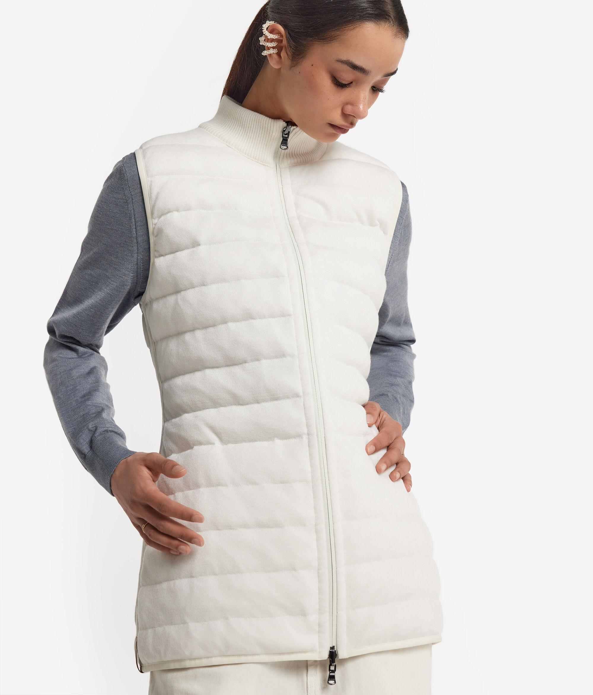 Reversible Sleeveless Short Quilted Jacket