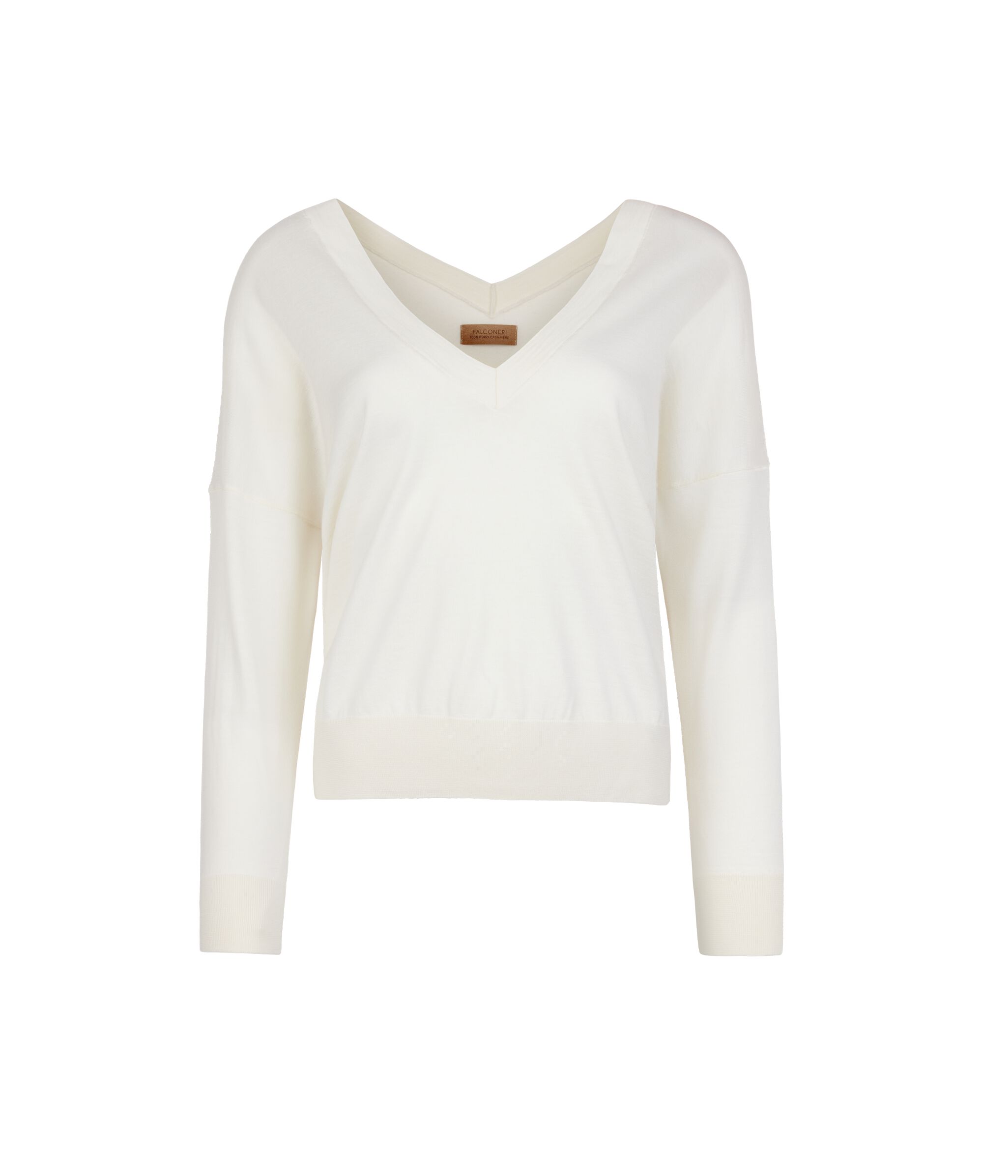Pull à double col V en cachemire ultra-fin
