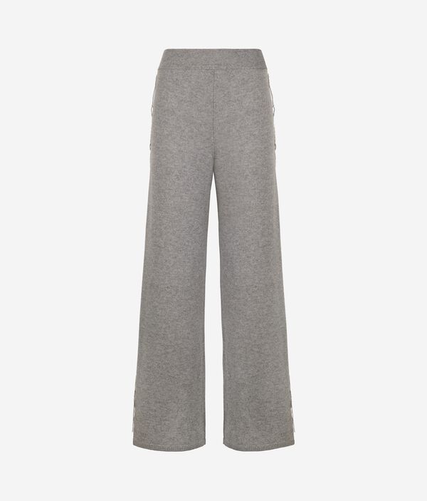 Брюки из кашемира с бахромой