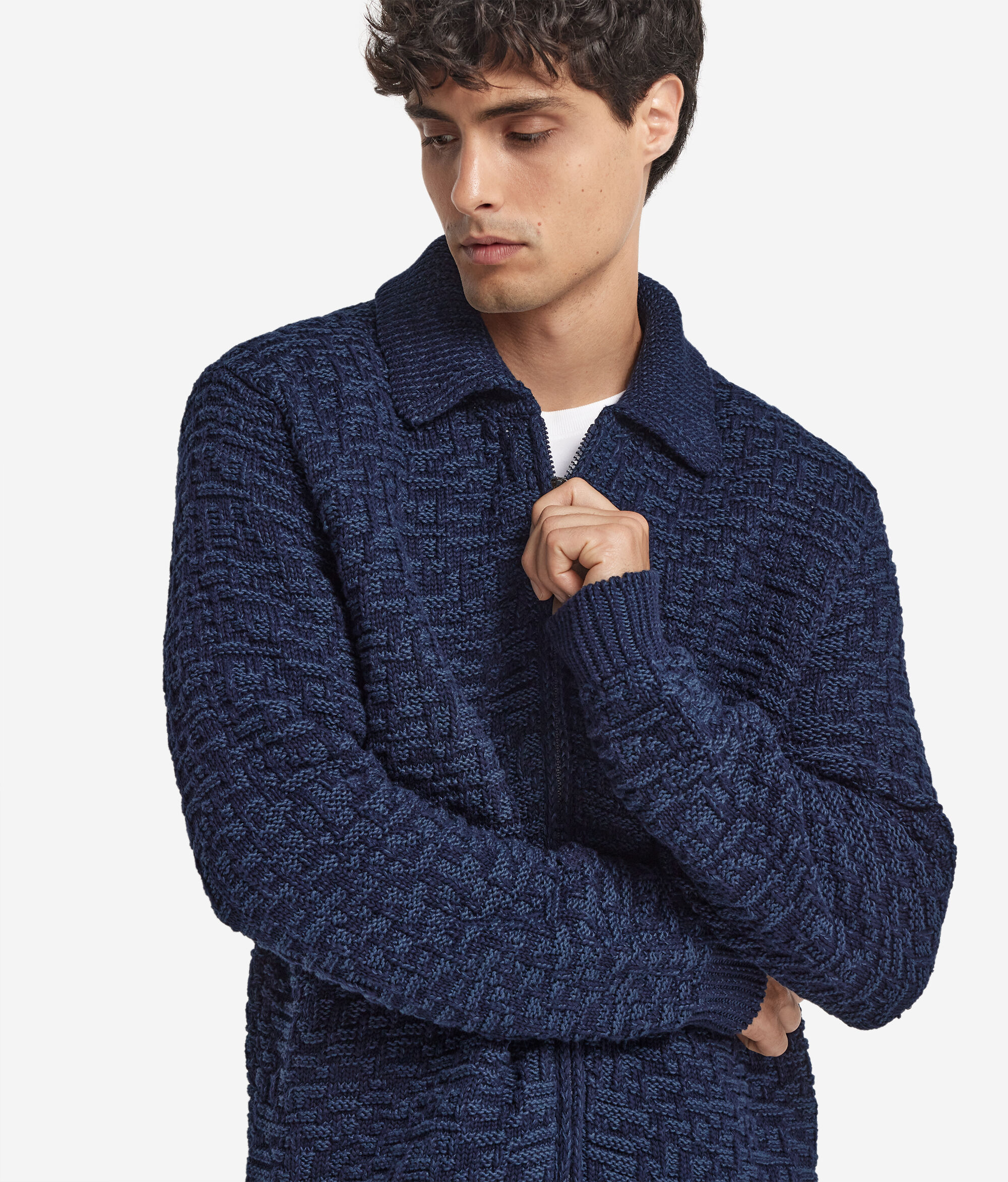 Knitted Jacket with Zip