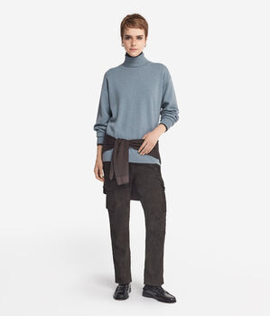 Rollkragenpullover aus Kaschmir Ultrasoft mit Schlitzen