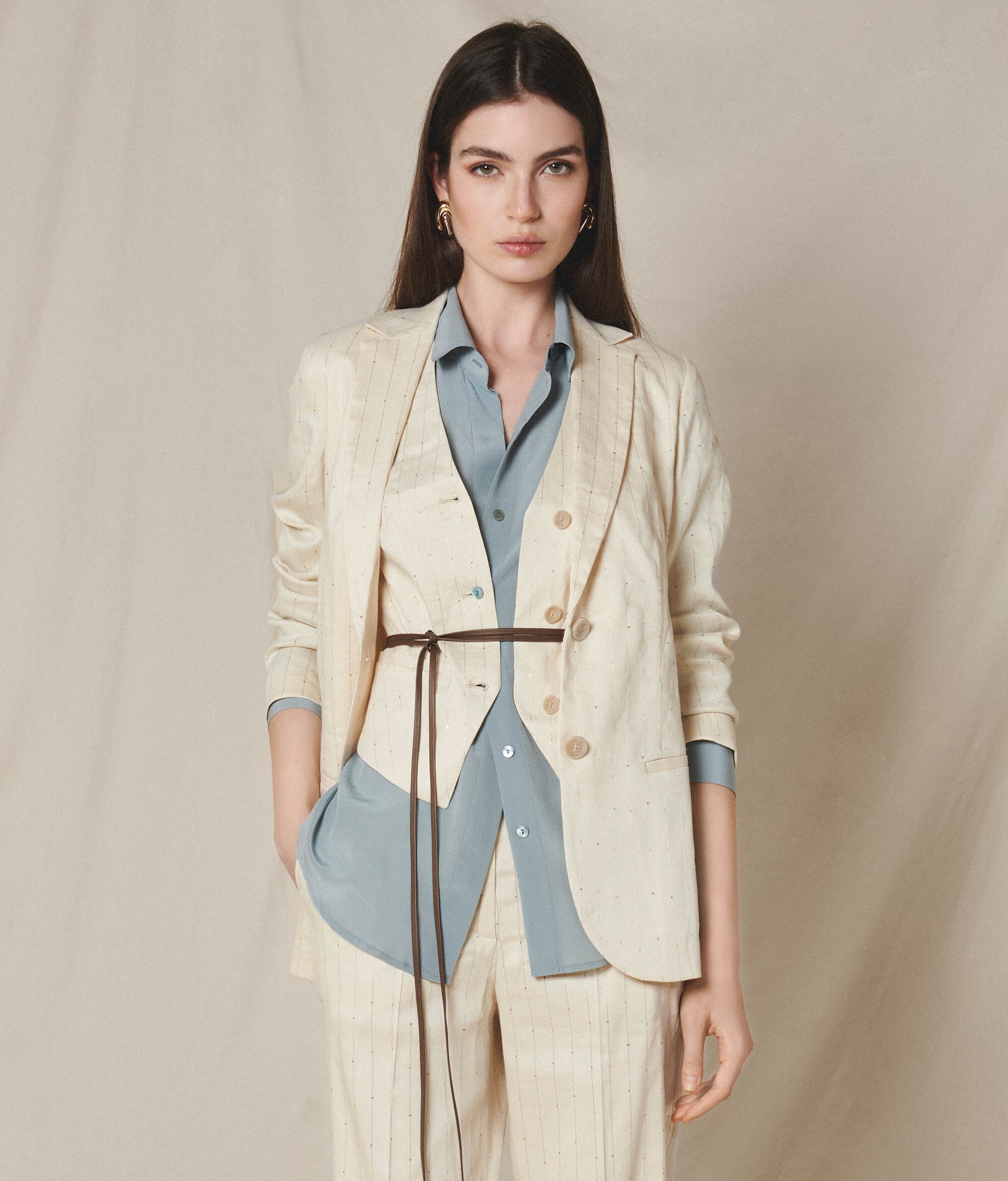 Marynarka w cekinowe prążki