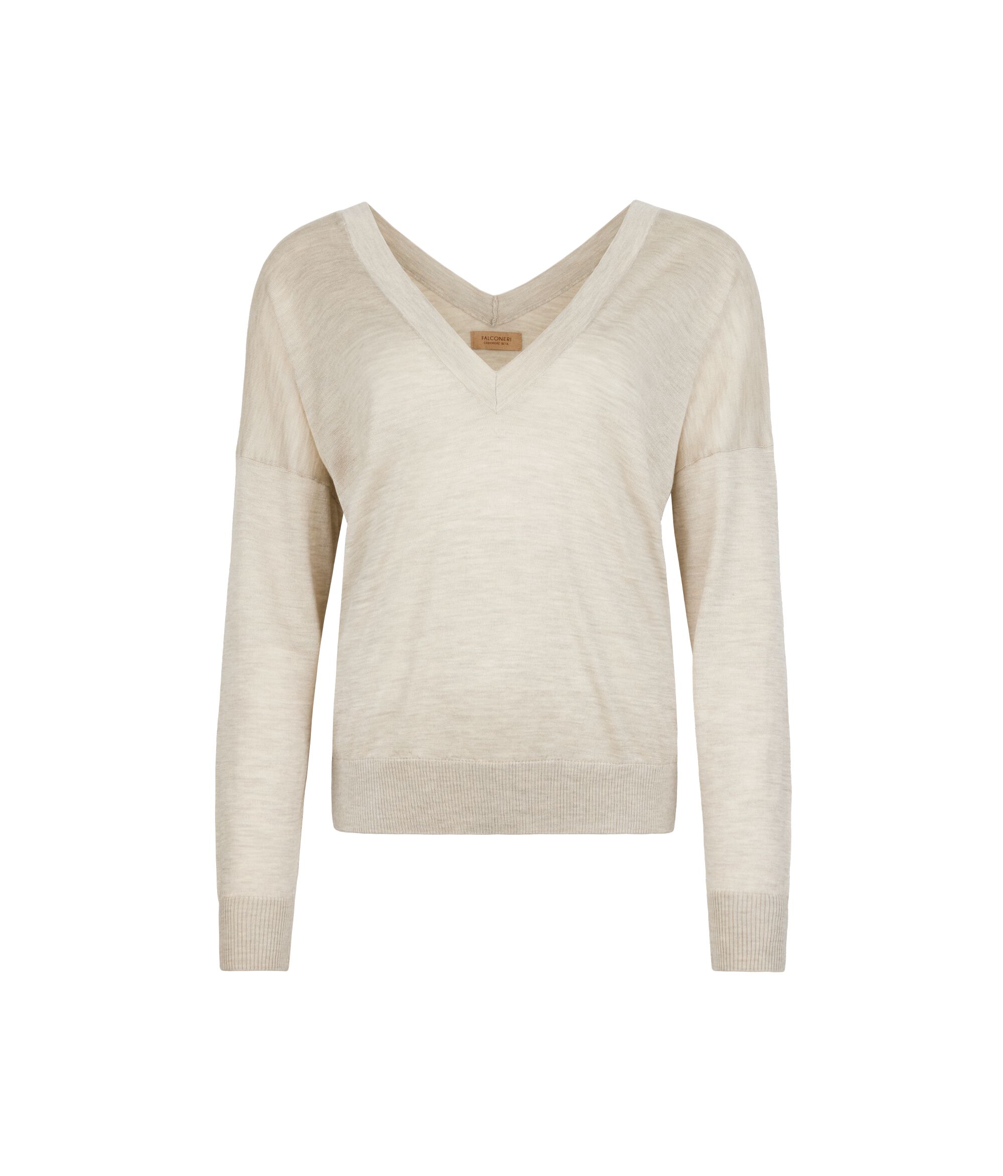 シルクファインカシミヤ ダブルVネック セーター