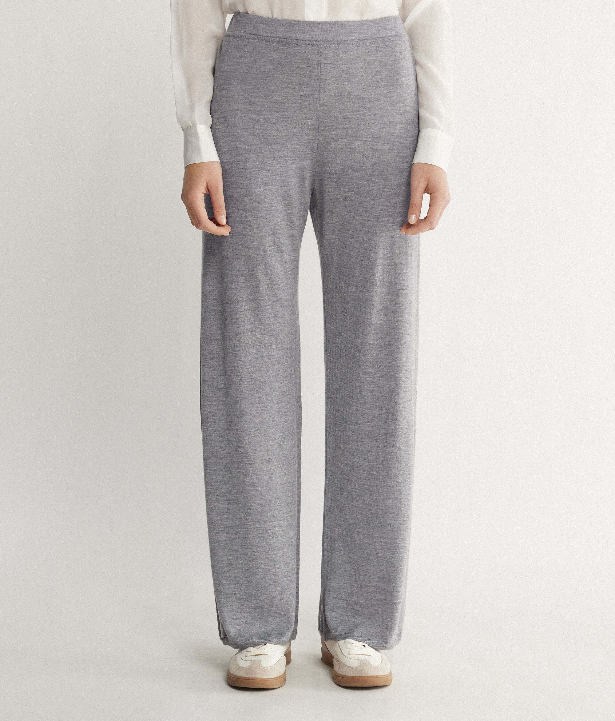 Ribbed Cashmere Palazzo Pants