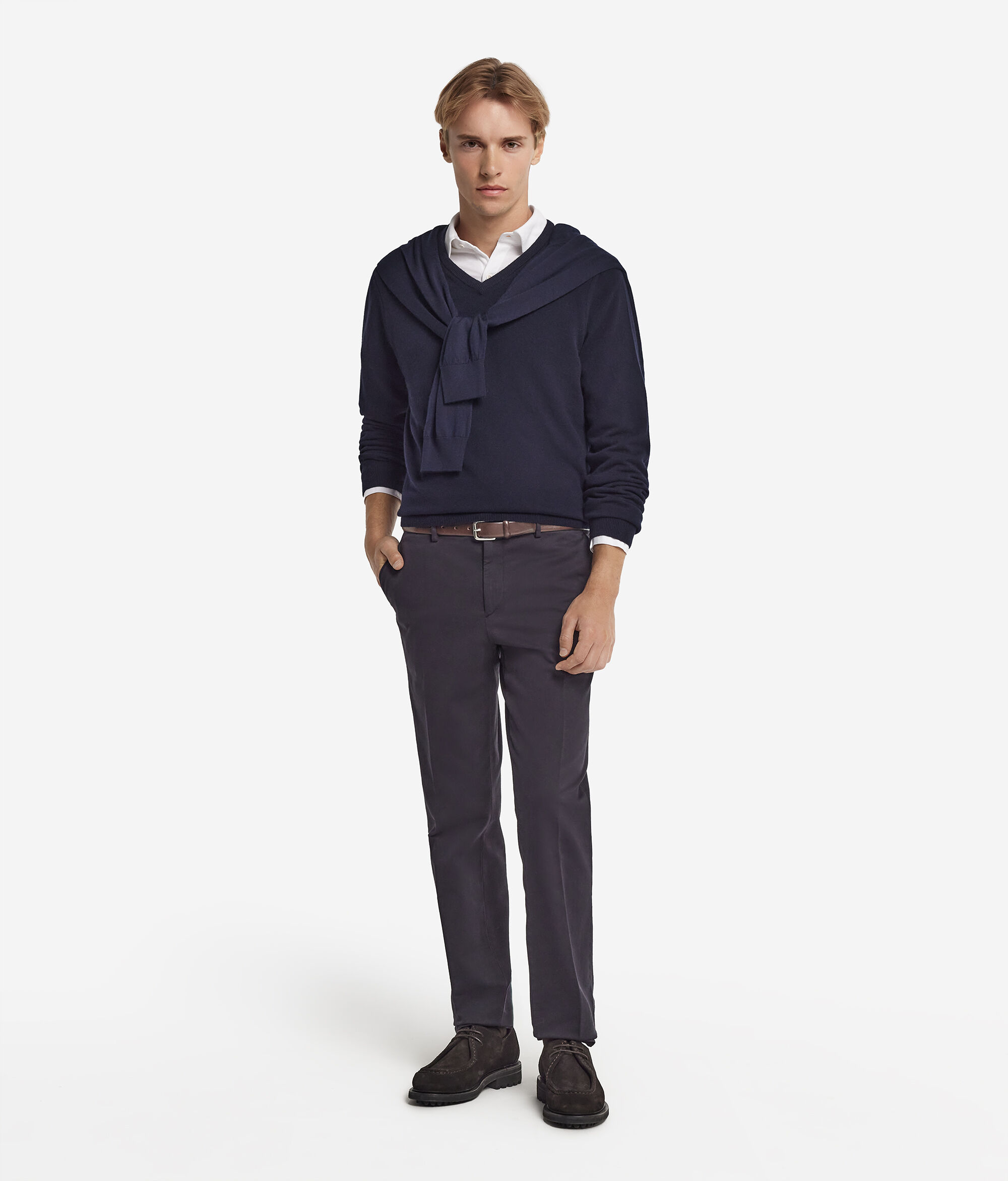 Pull homme en cachemire ultra-doux à col en V