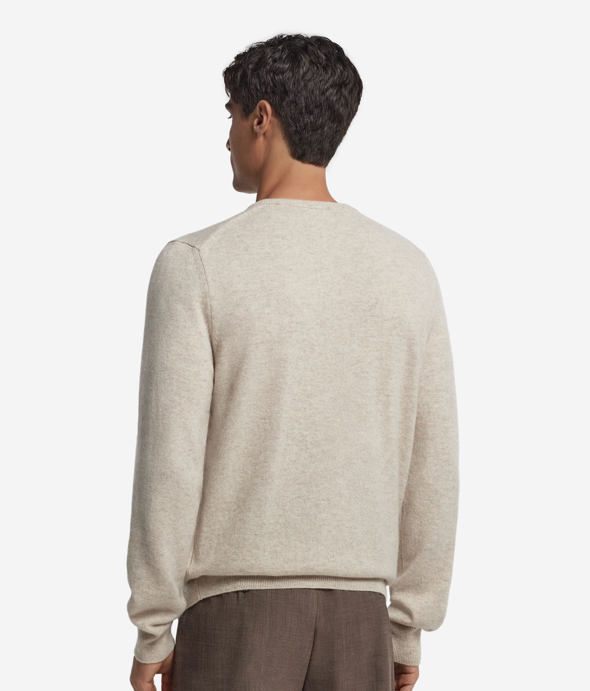 Pull home en cachemire ultra-doux à col rond