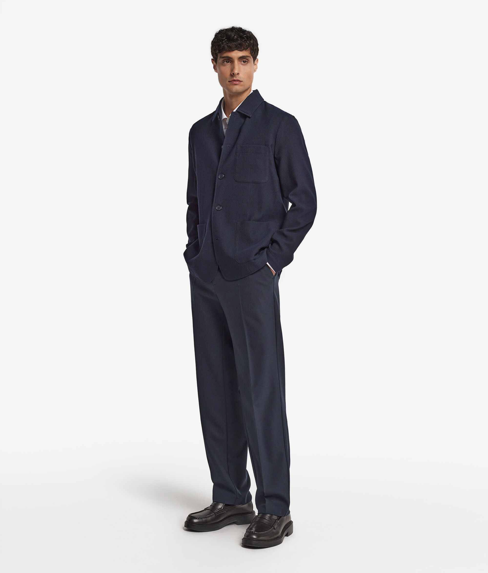 Wool Jacket with Lapels