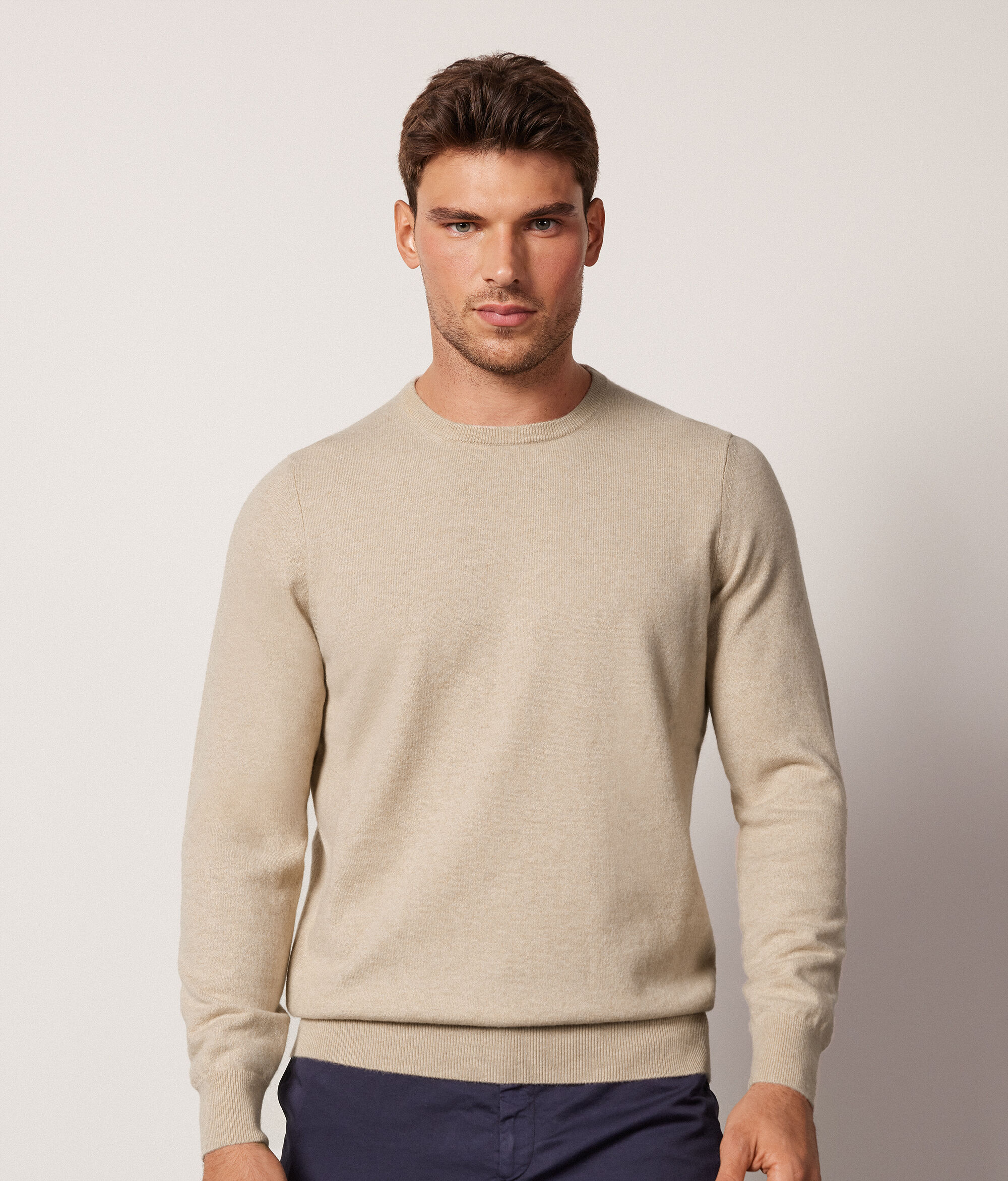 Jersey con cuello redondo de cashmere ultrasoft