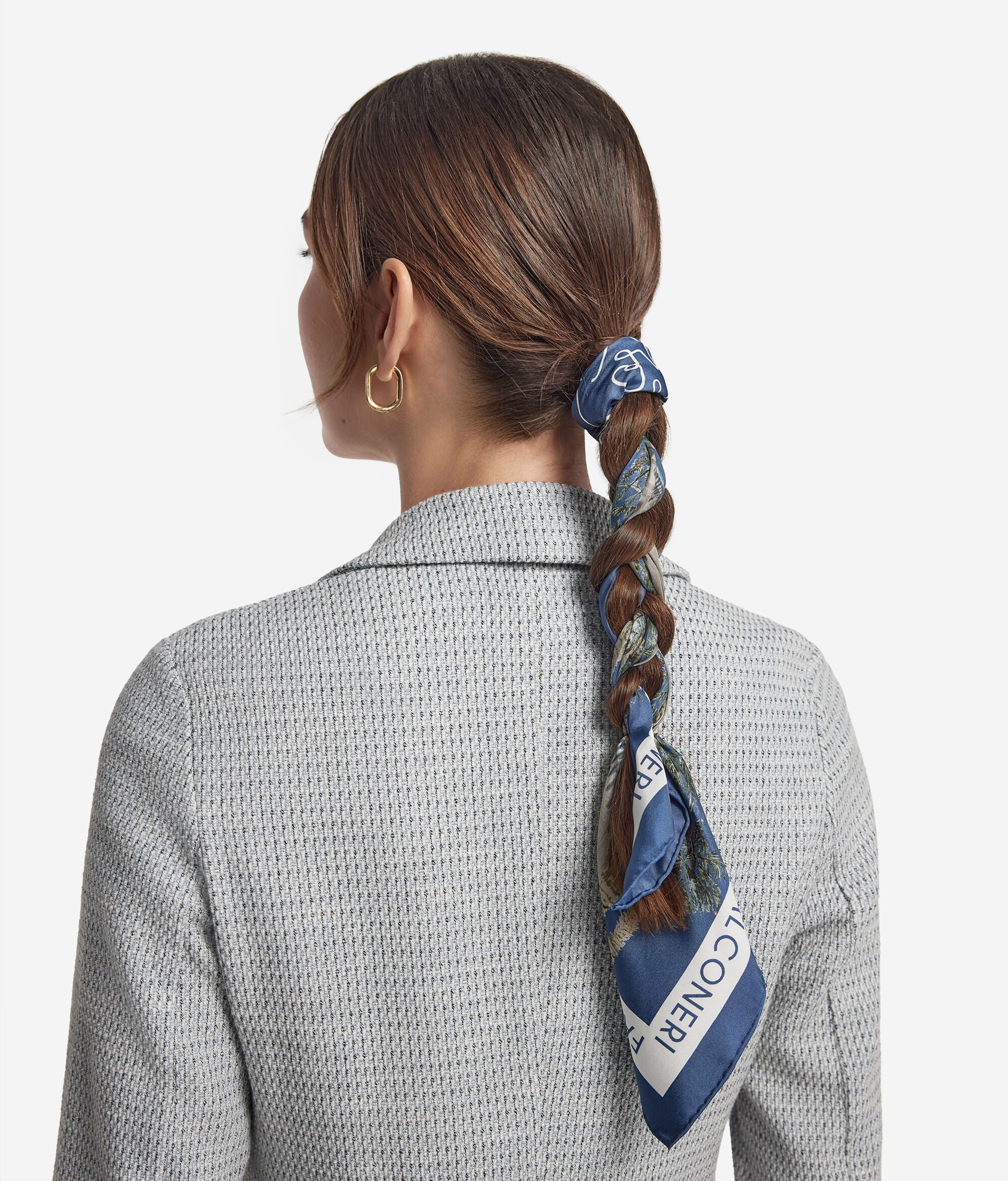 Foulard en soie à motif ville