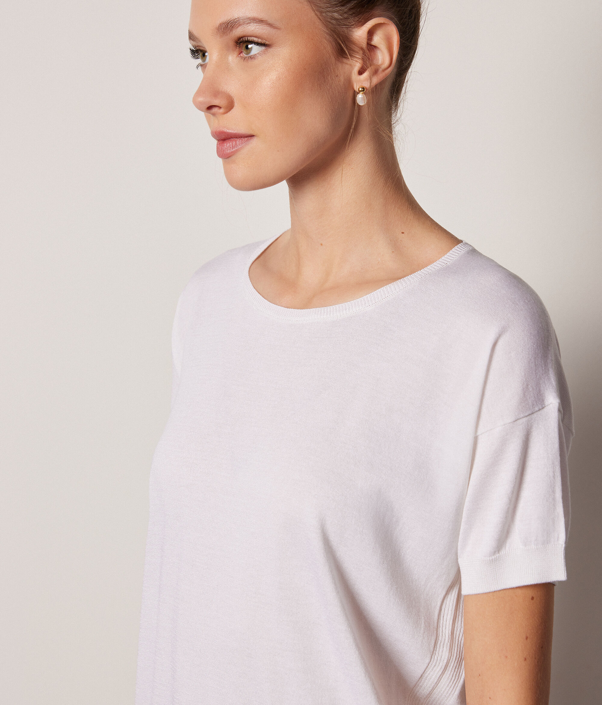 Silk and Cotton Crewneck Sweater