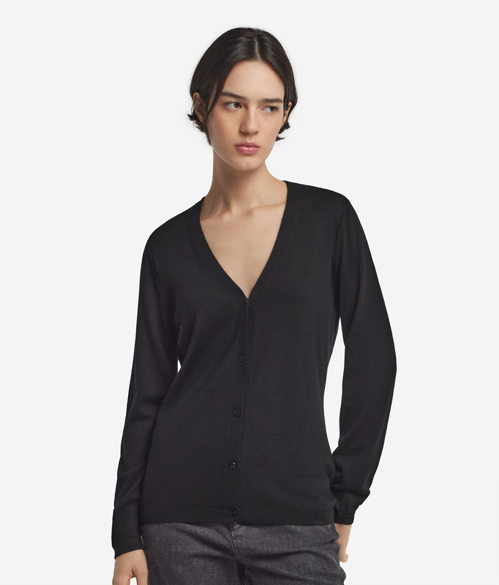 Ultrafine Cashmere V-Neck Cardigan