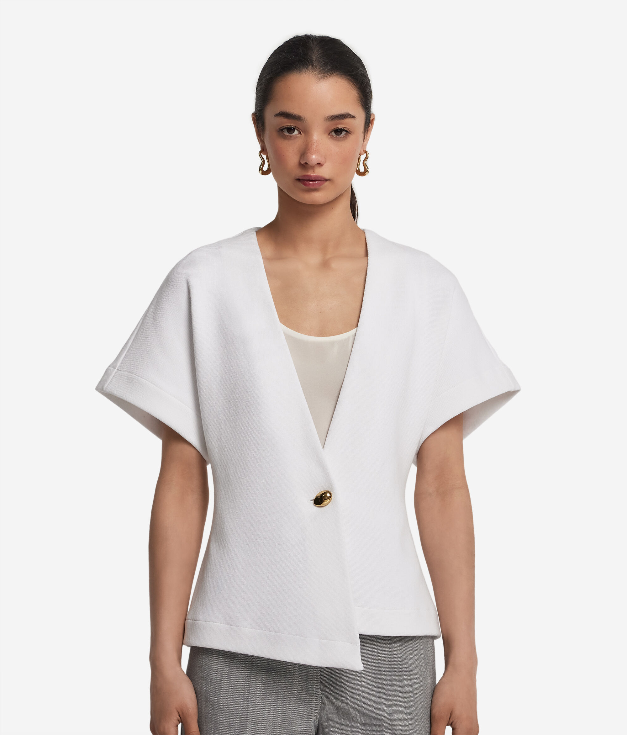 Gilet à manches kimono courtes