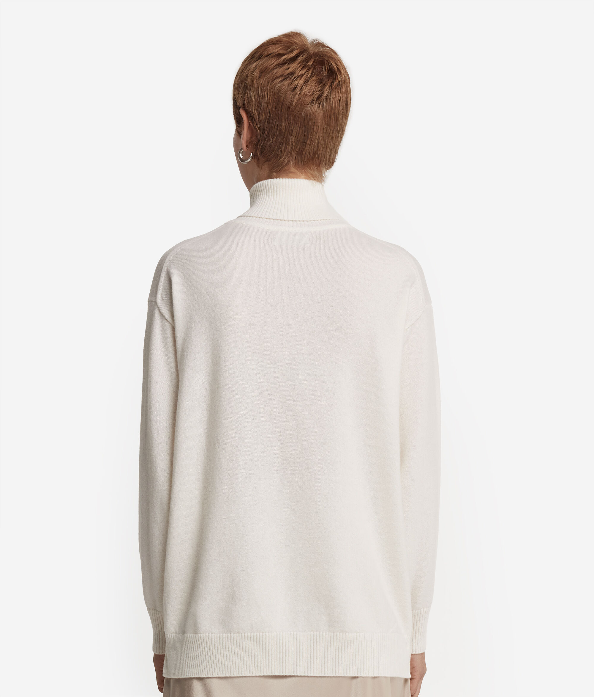 Jersey de cuello vuelto con strass de cashmere