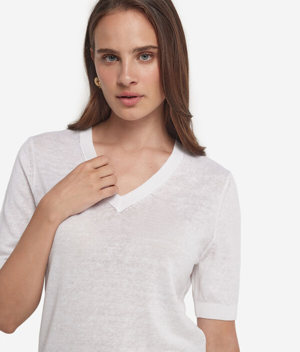 Джемпер изо льна и хлопка