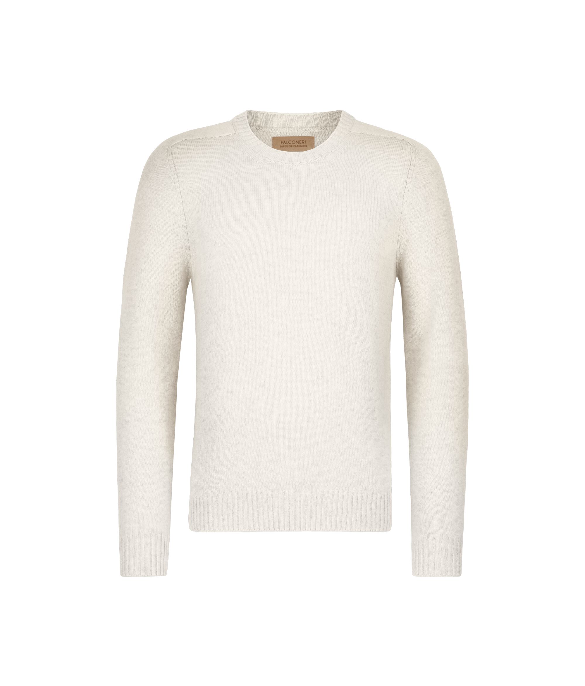 Maglia Girocollo in Cashmere Ultrasoft Colore Bianco Latte