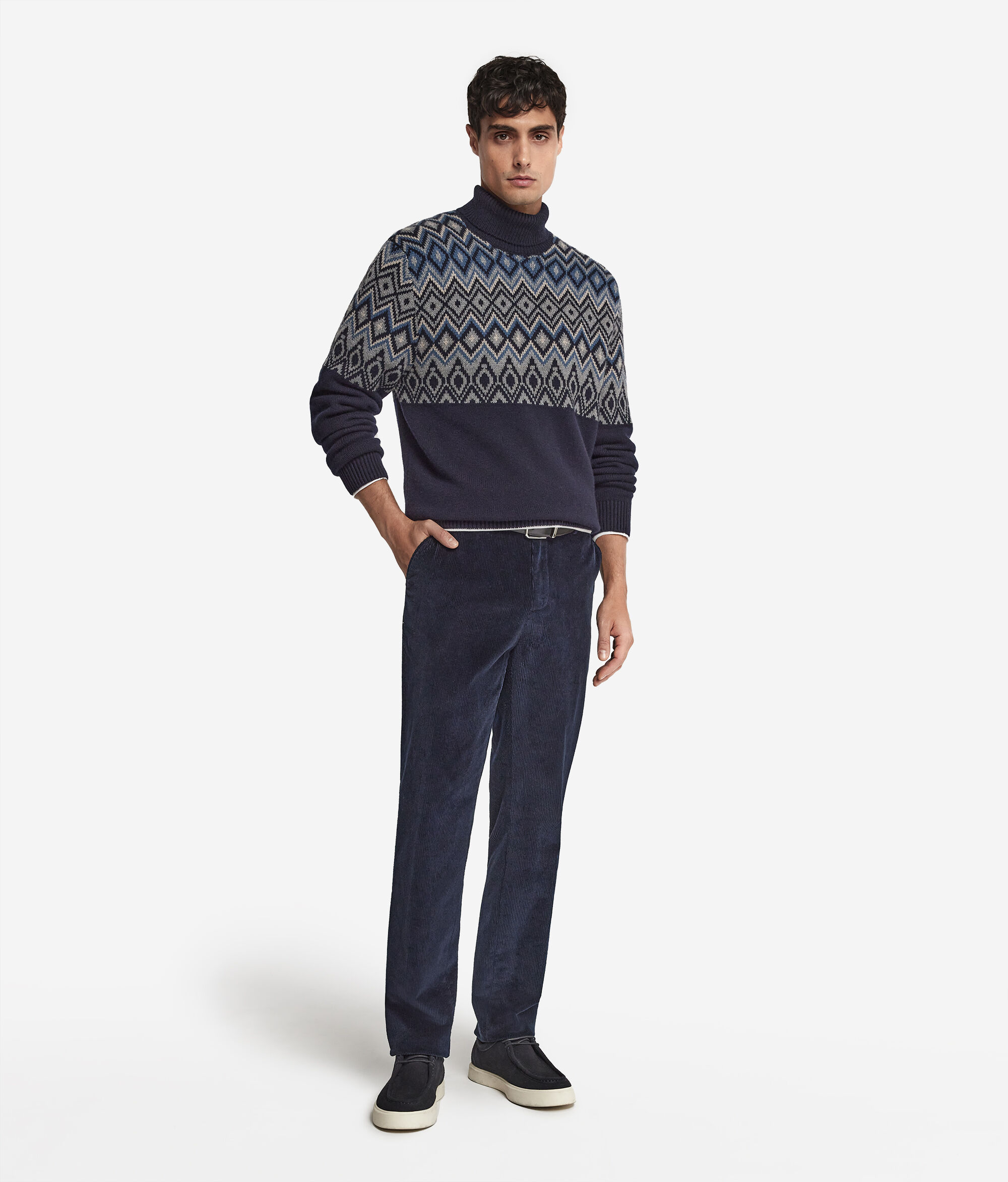 Водолазка из кашемира с жаккардовым узором