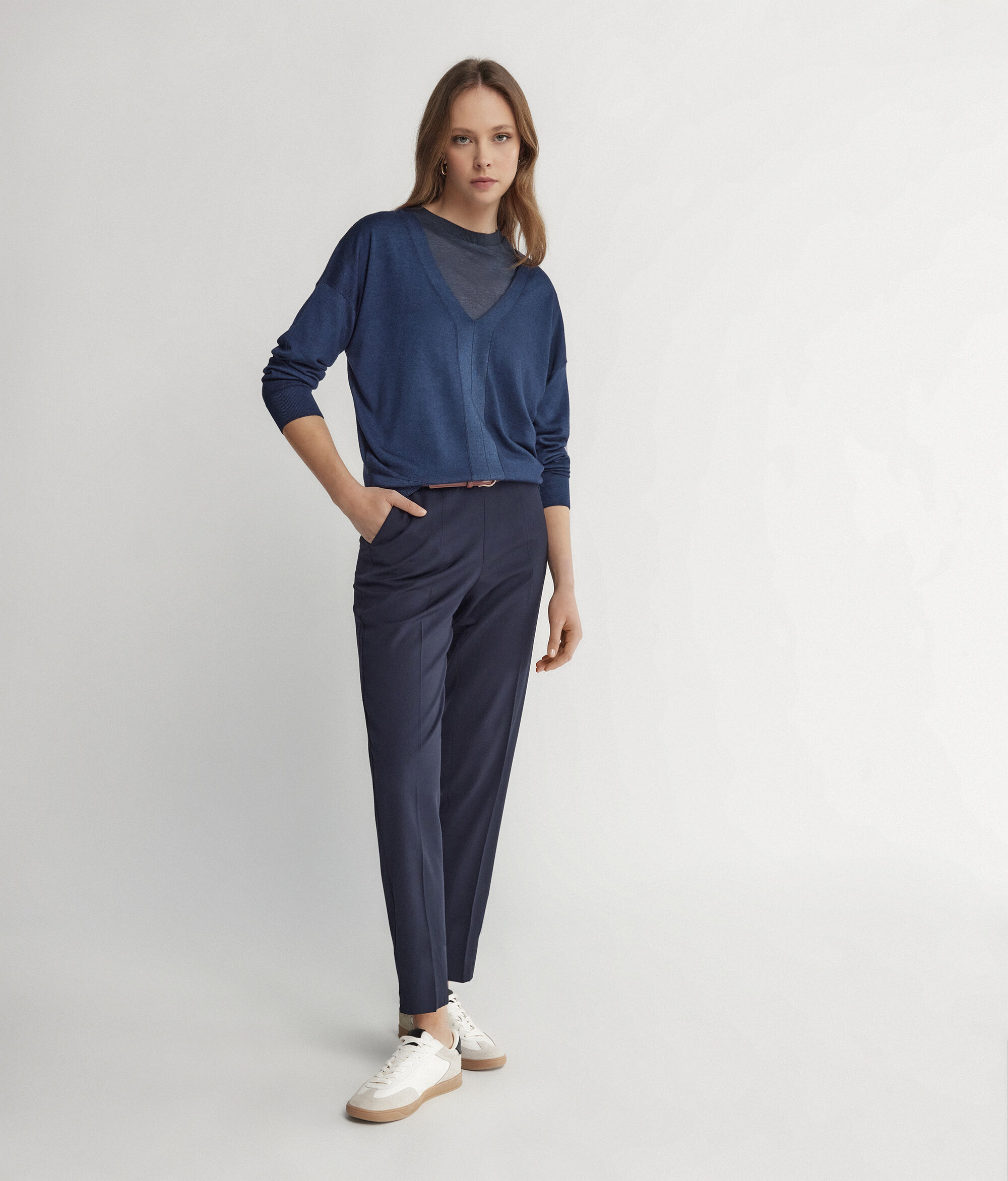 Pullover mit V-Ausschnitt aus Kaschmir Ultrafine