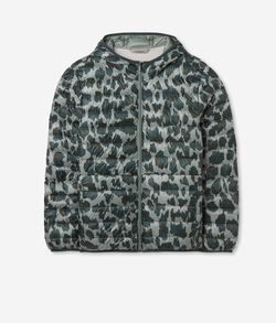 Daunenjacke mit bedrucktem Kaschmir