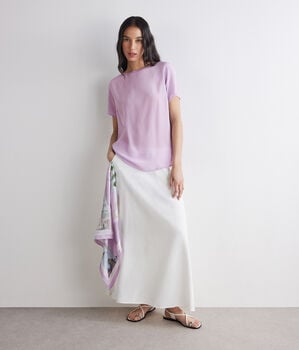 T-shirt barchetta in seta e modal