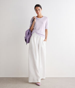 T-shirt girocollo lino e cotone