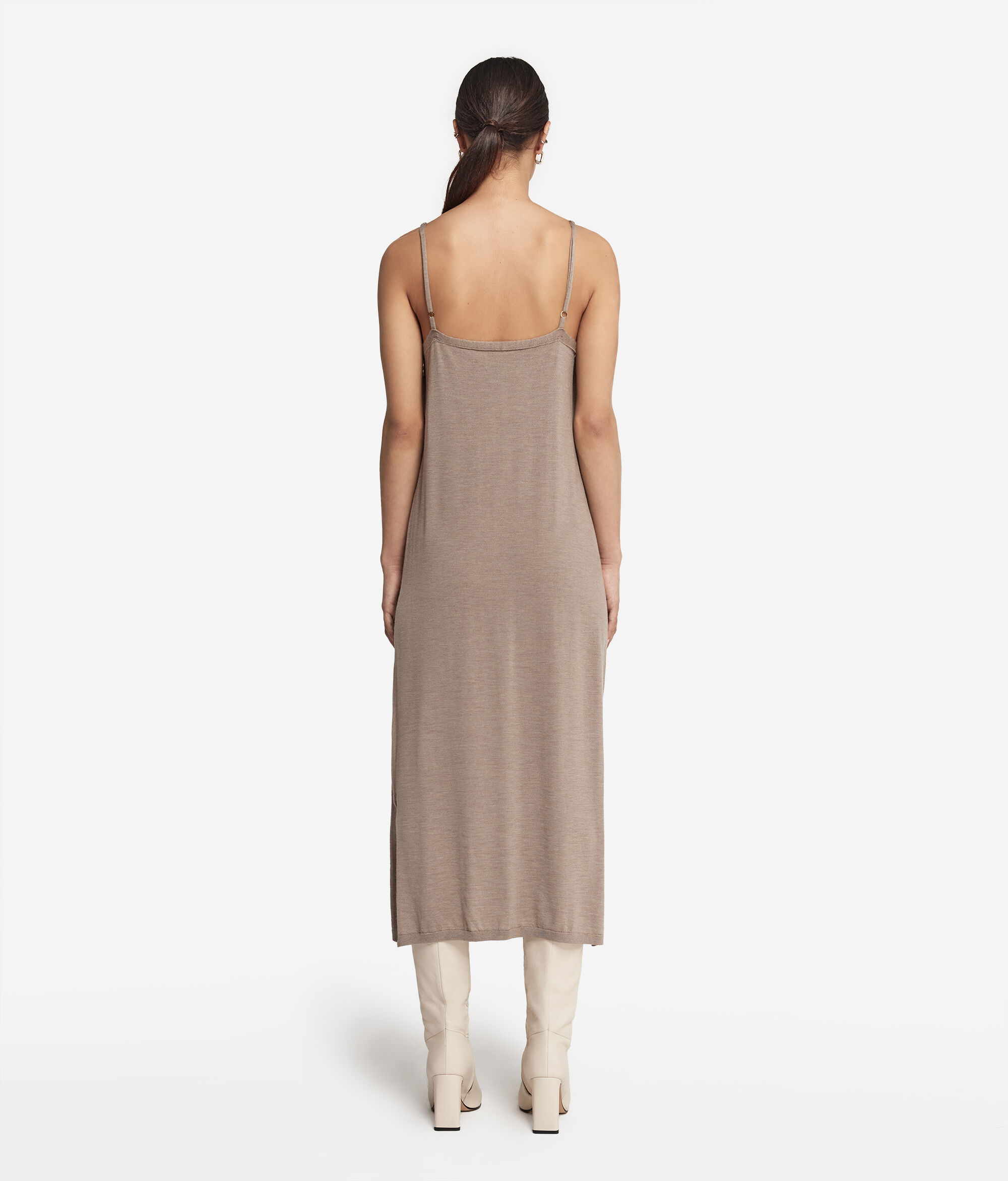 Vestido com Efeito Saiote em Ultrafine Cashmere