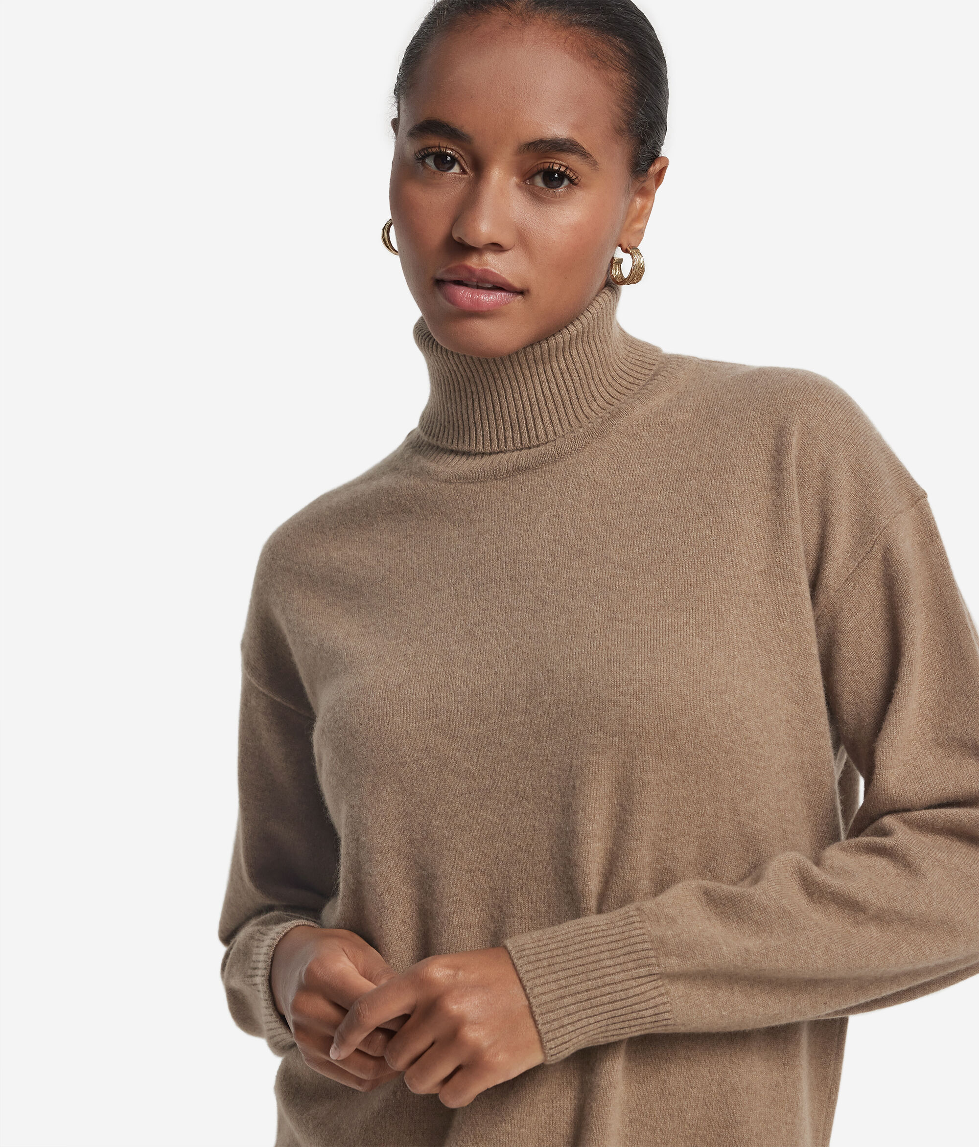 Ultrasoft Cashmere Turtleneck with Slits
