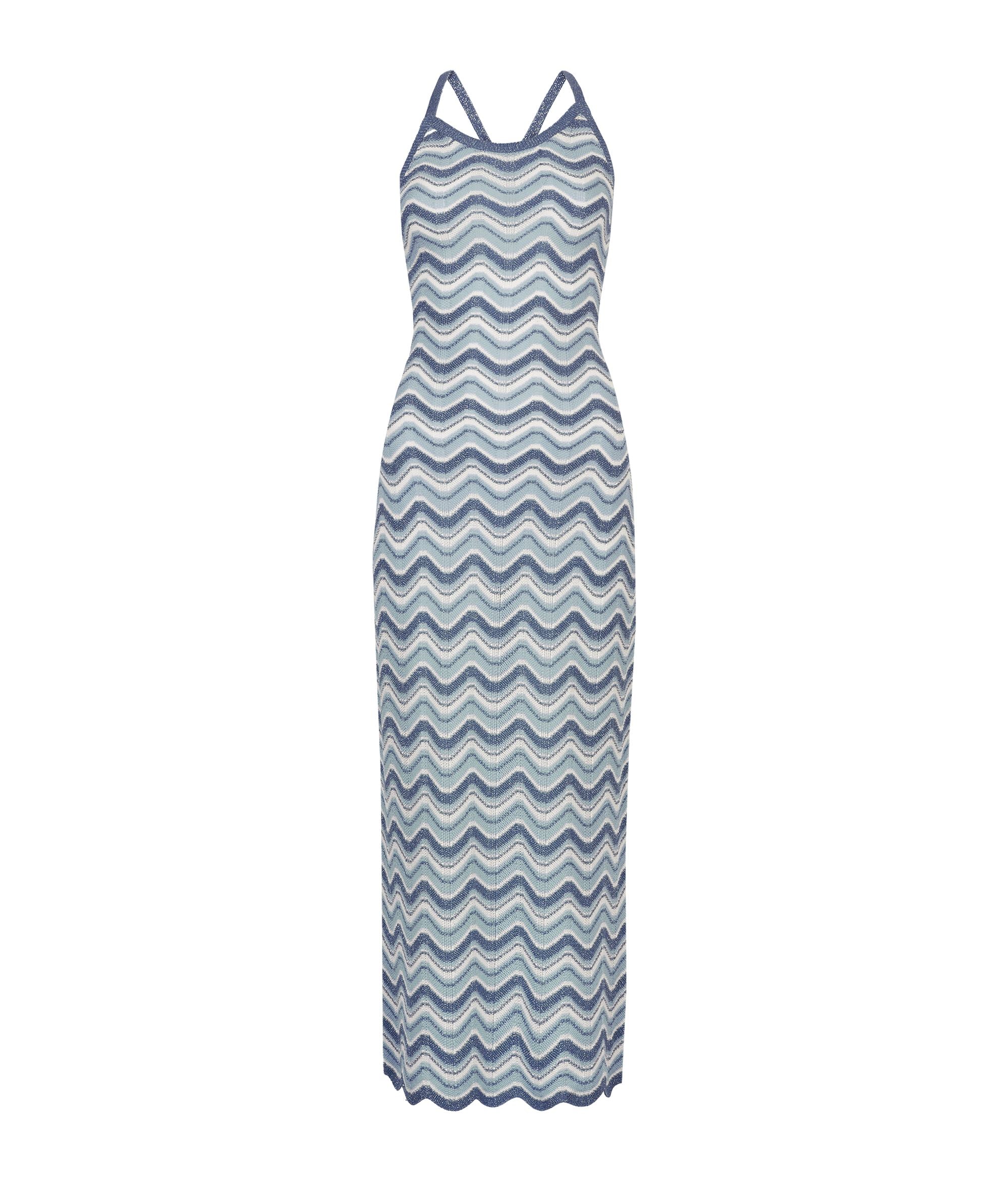 Chevron lamé dress