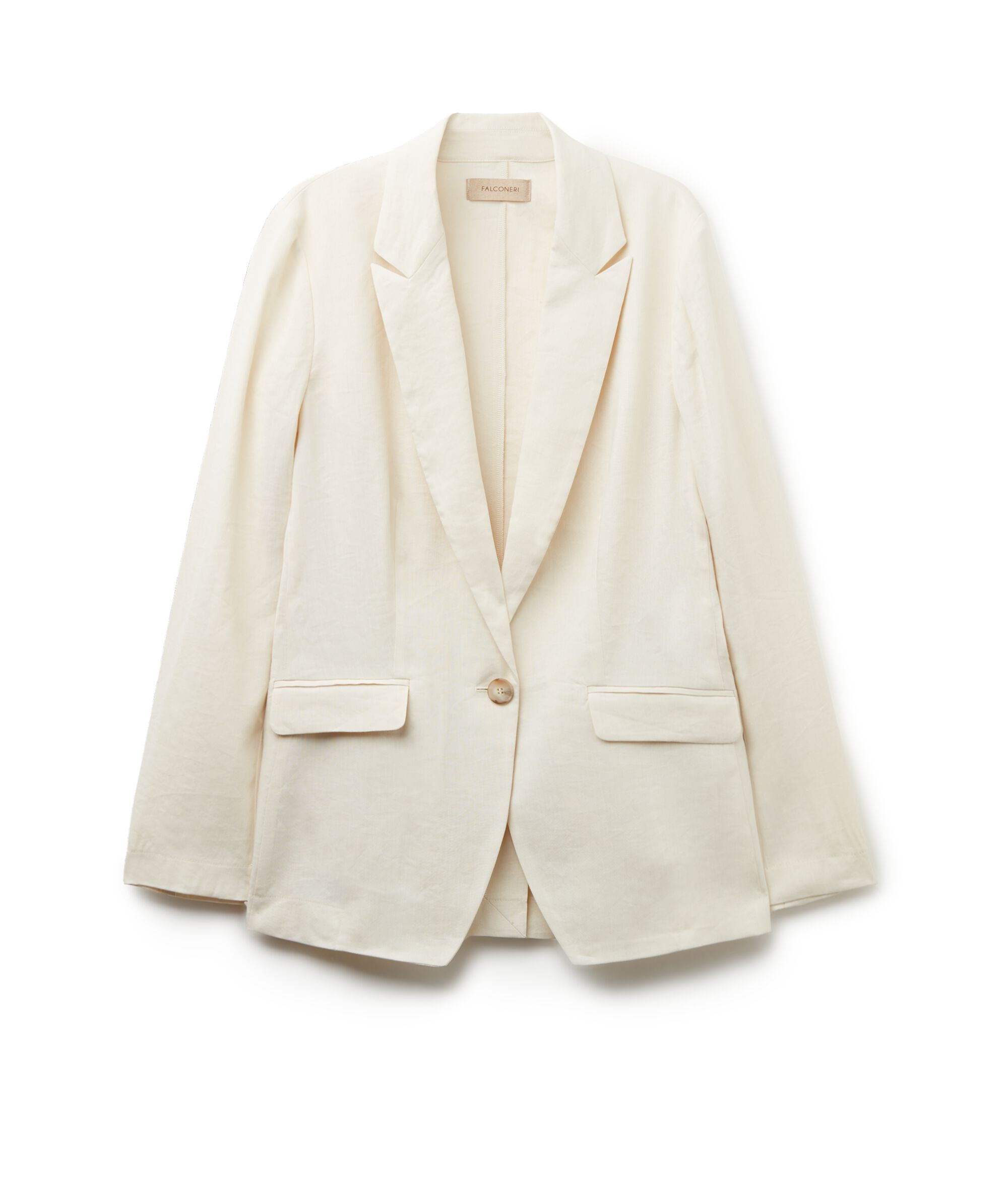 Linen Viscose Single-Breasted Jacket